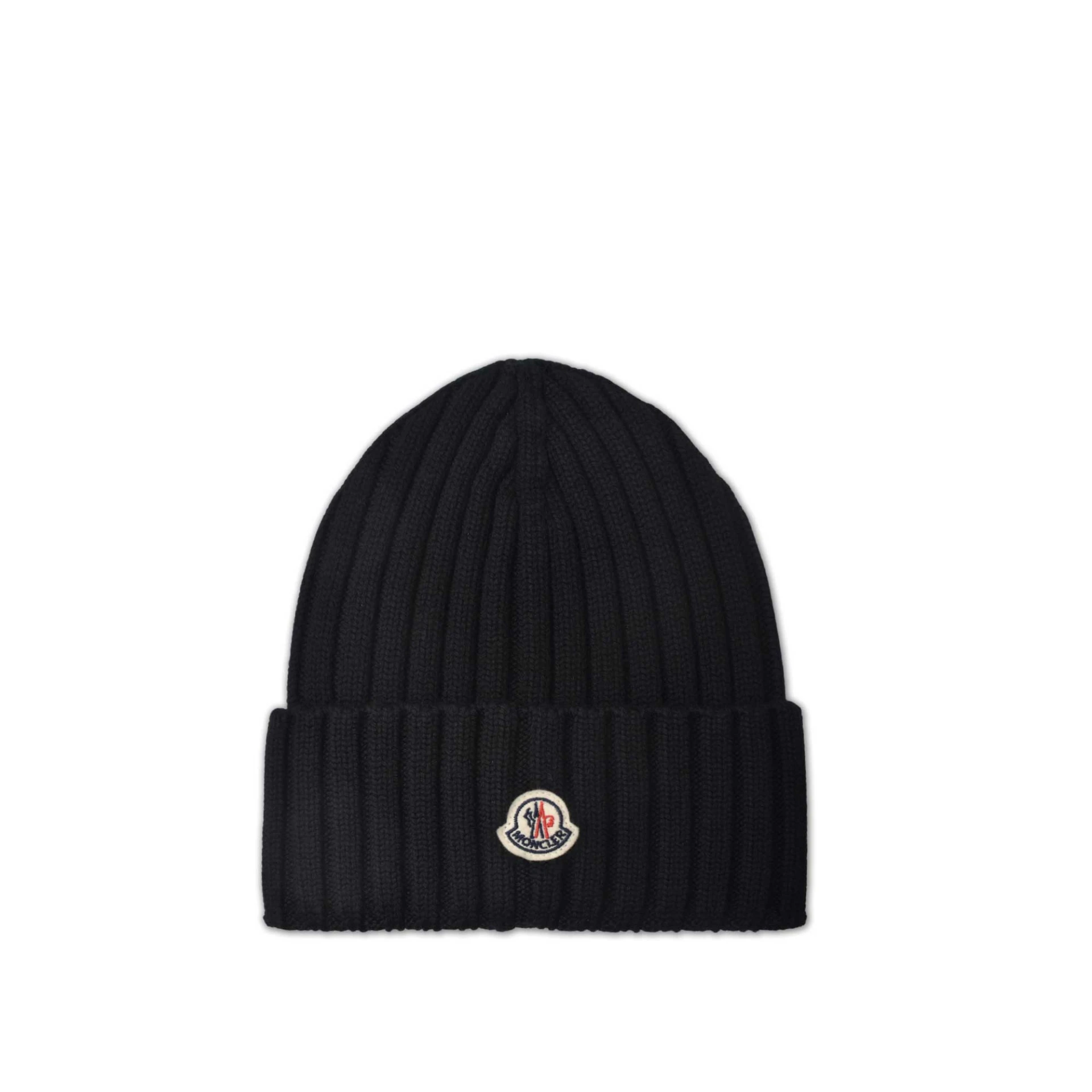 MONCLER Logo Patch Rib Beanie