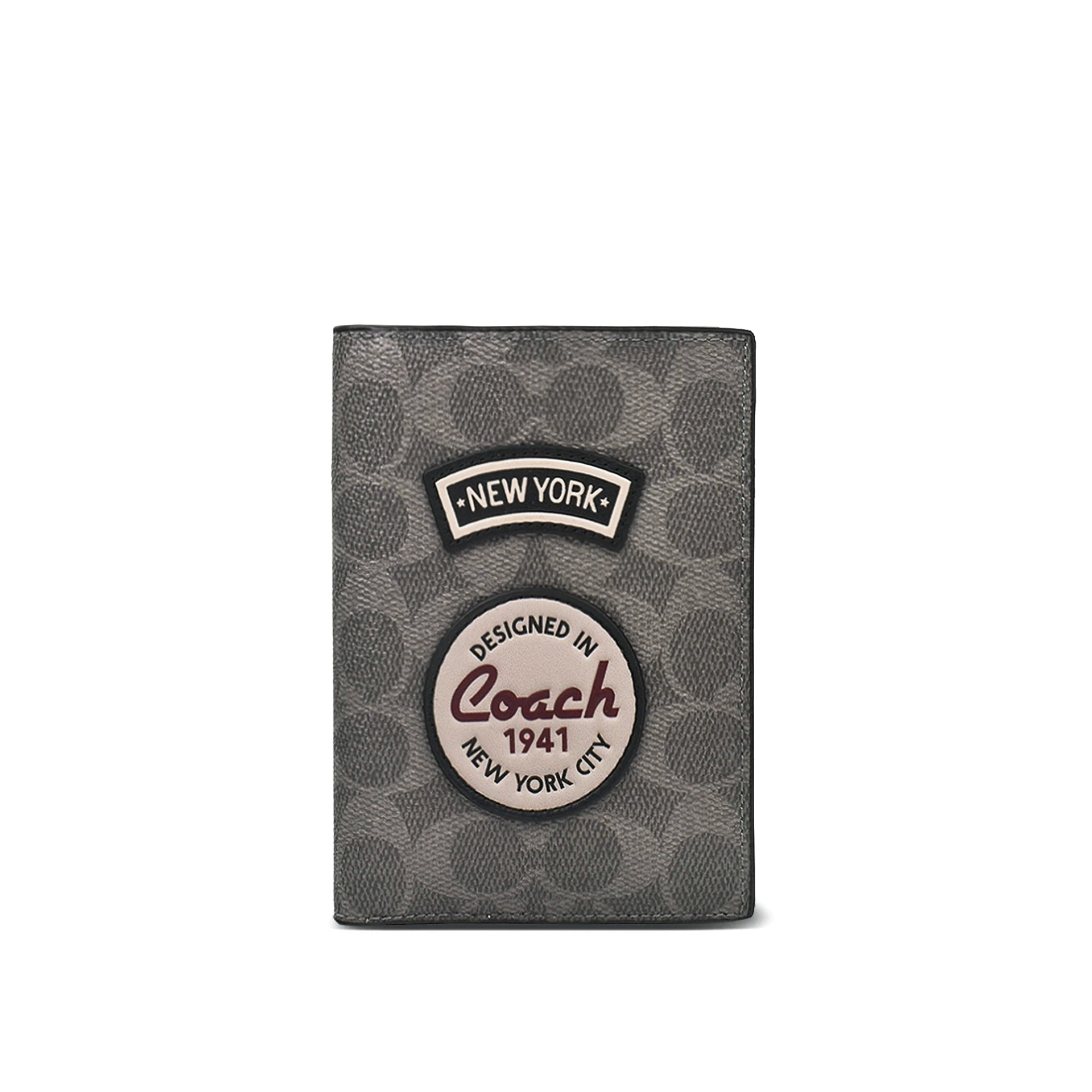 COACH Passport Card Case In Signature Canvas With New York Patches