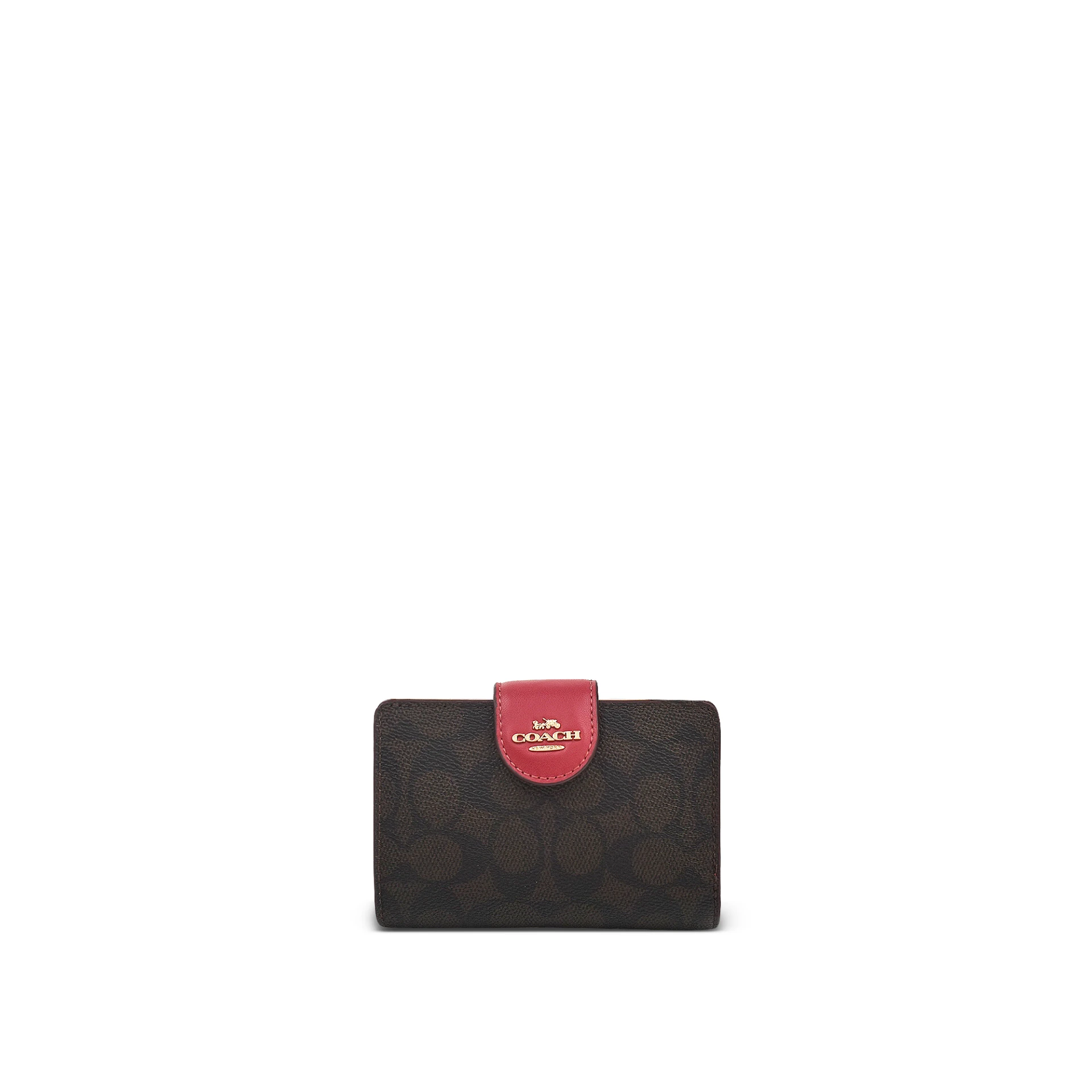 COACH Medium Corner Zip Wallet In Signature Canvas