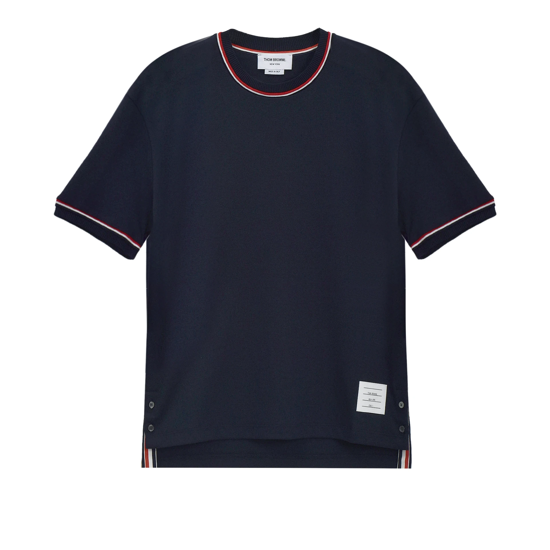 THOM BROWNE Milan Striped Crewneck Tshirt