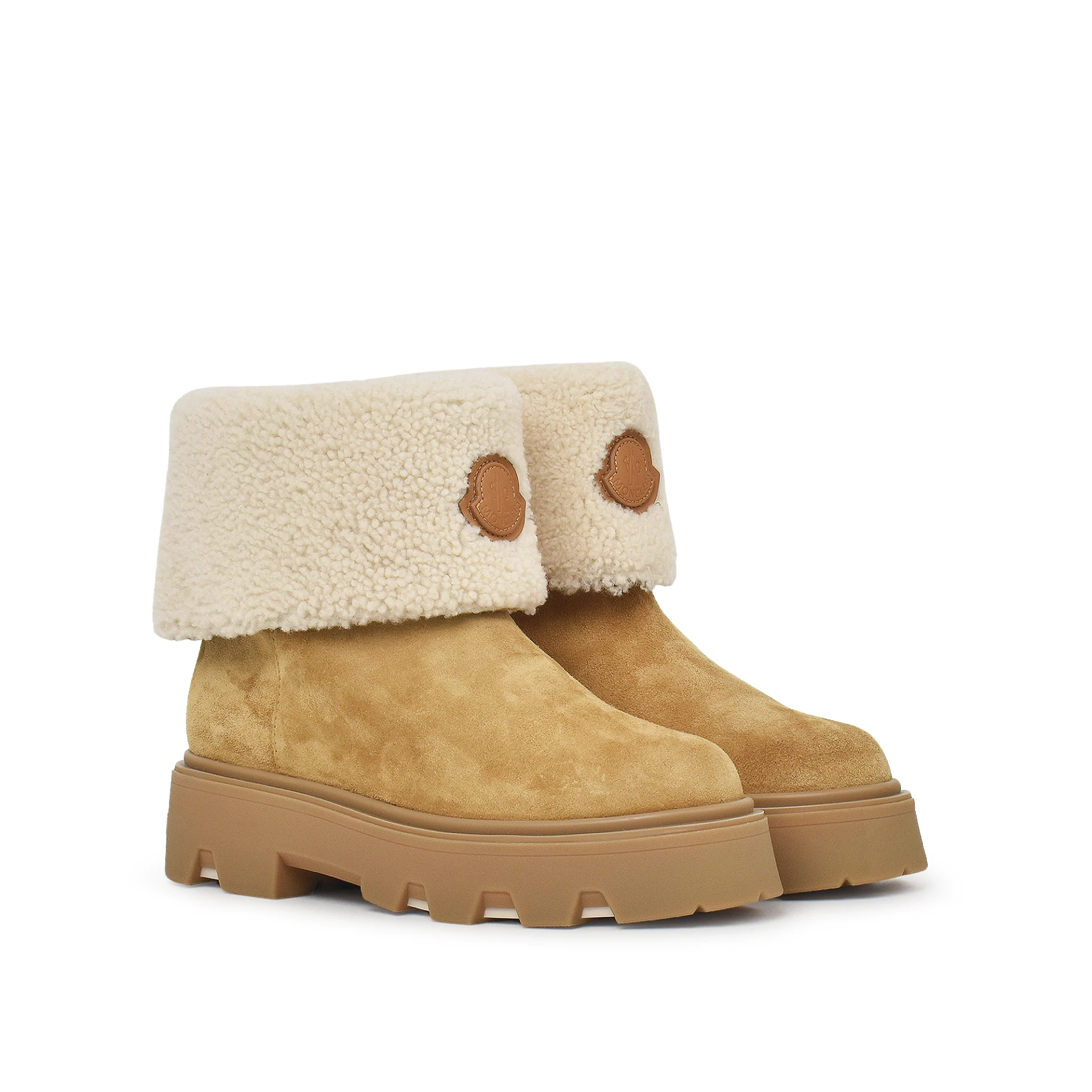 MONCLER Aurea Mid Suede And Shearling Boots