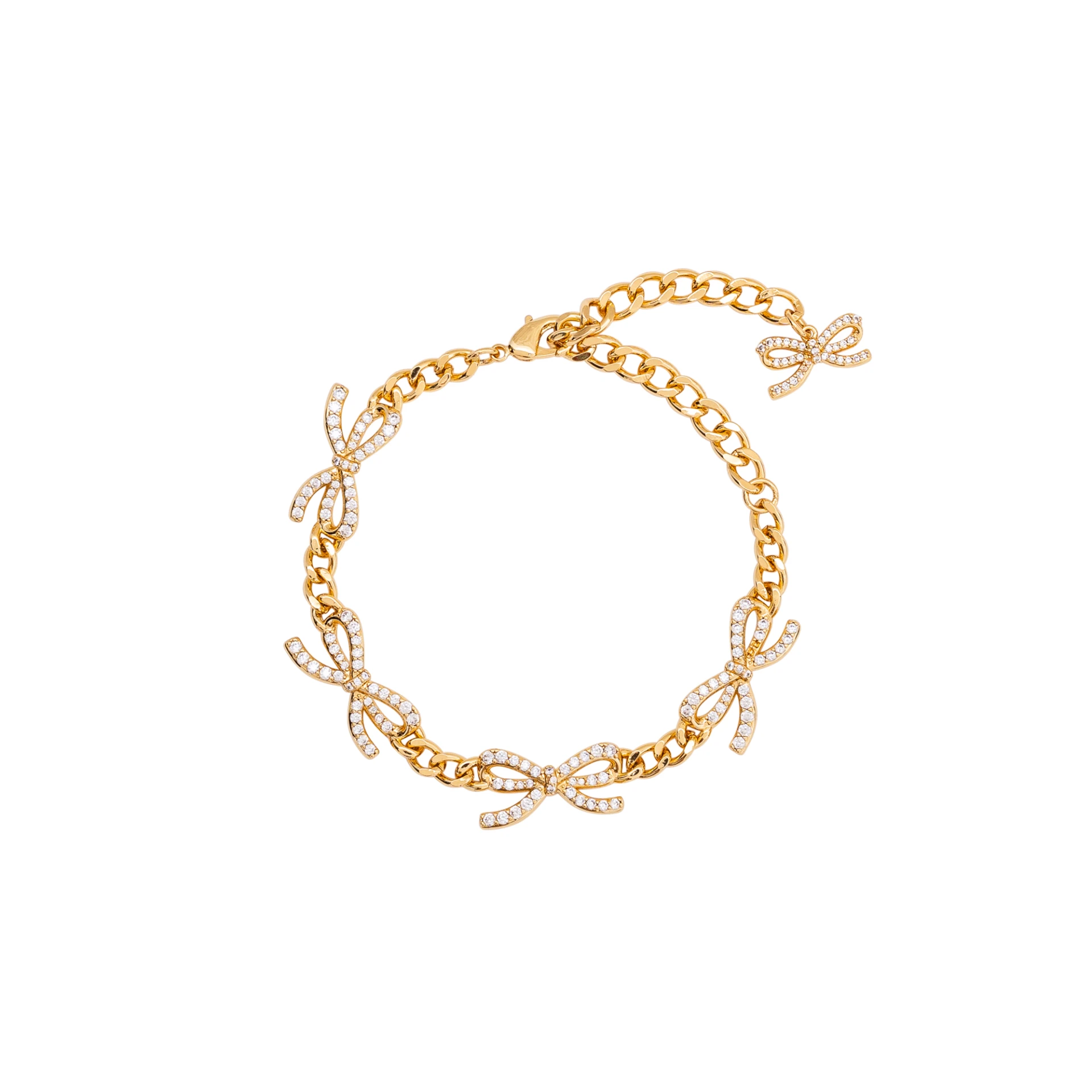 SELF-PORTRAIT Crystal Bow Bracelet