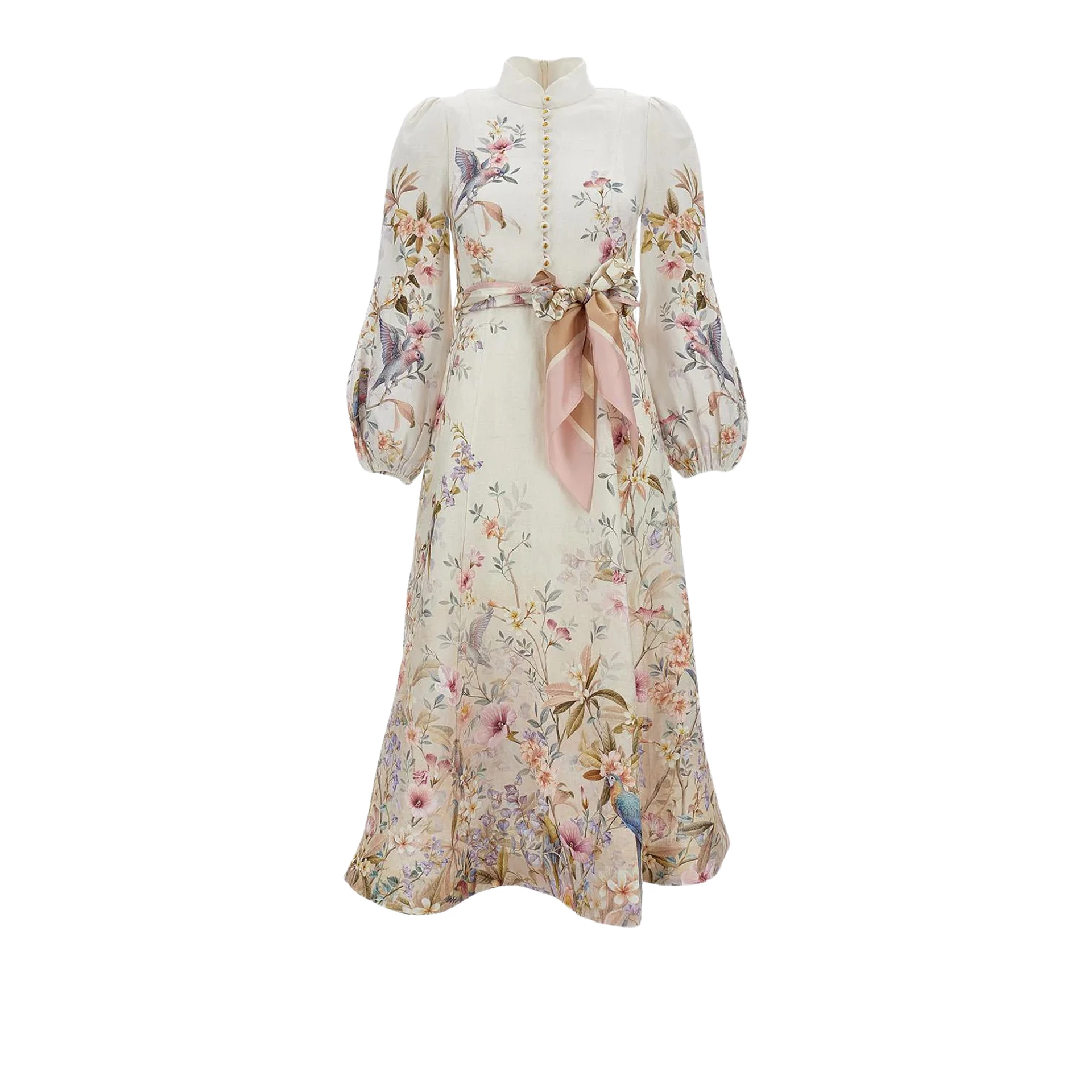 ZIMMERMANN Rebellion Button Midi Dress