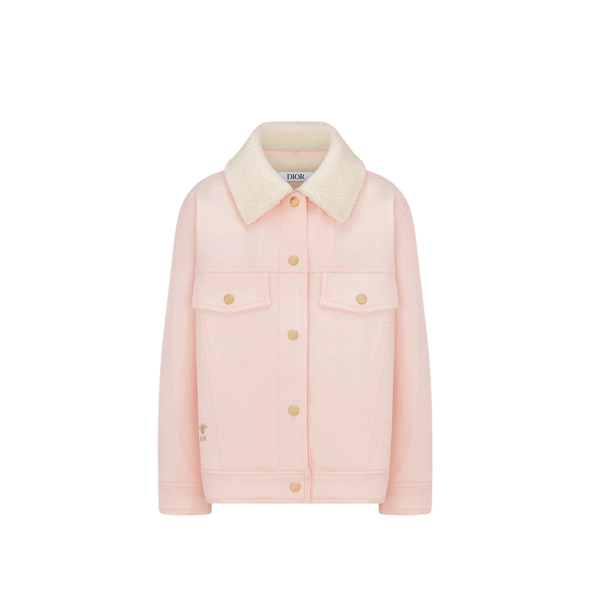 CHRISTIAN DIOR Bee Embroidered Logo Jacket Cotton Gabardine