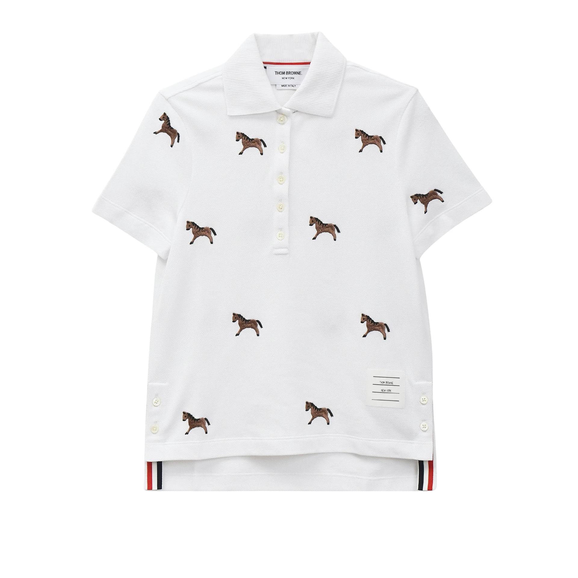 THOM BROWNE Lunar New Year Embroidered Horse Polo Shirt