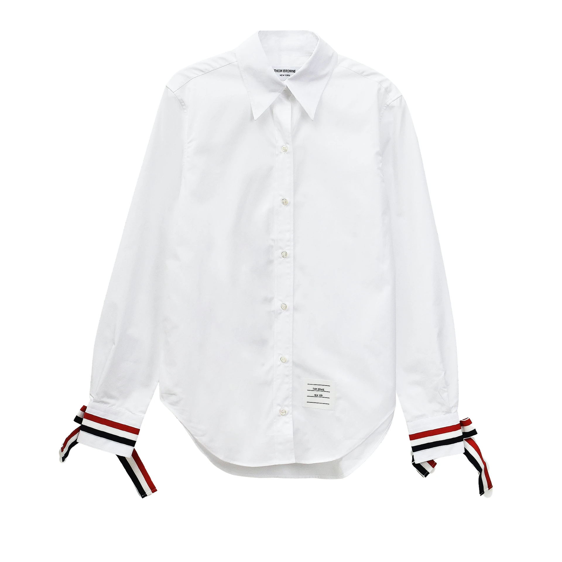 THOM BROWNE RWB Tape Cuffs Long Sleeve Shirt