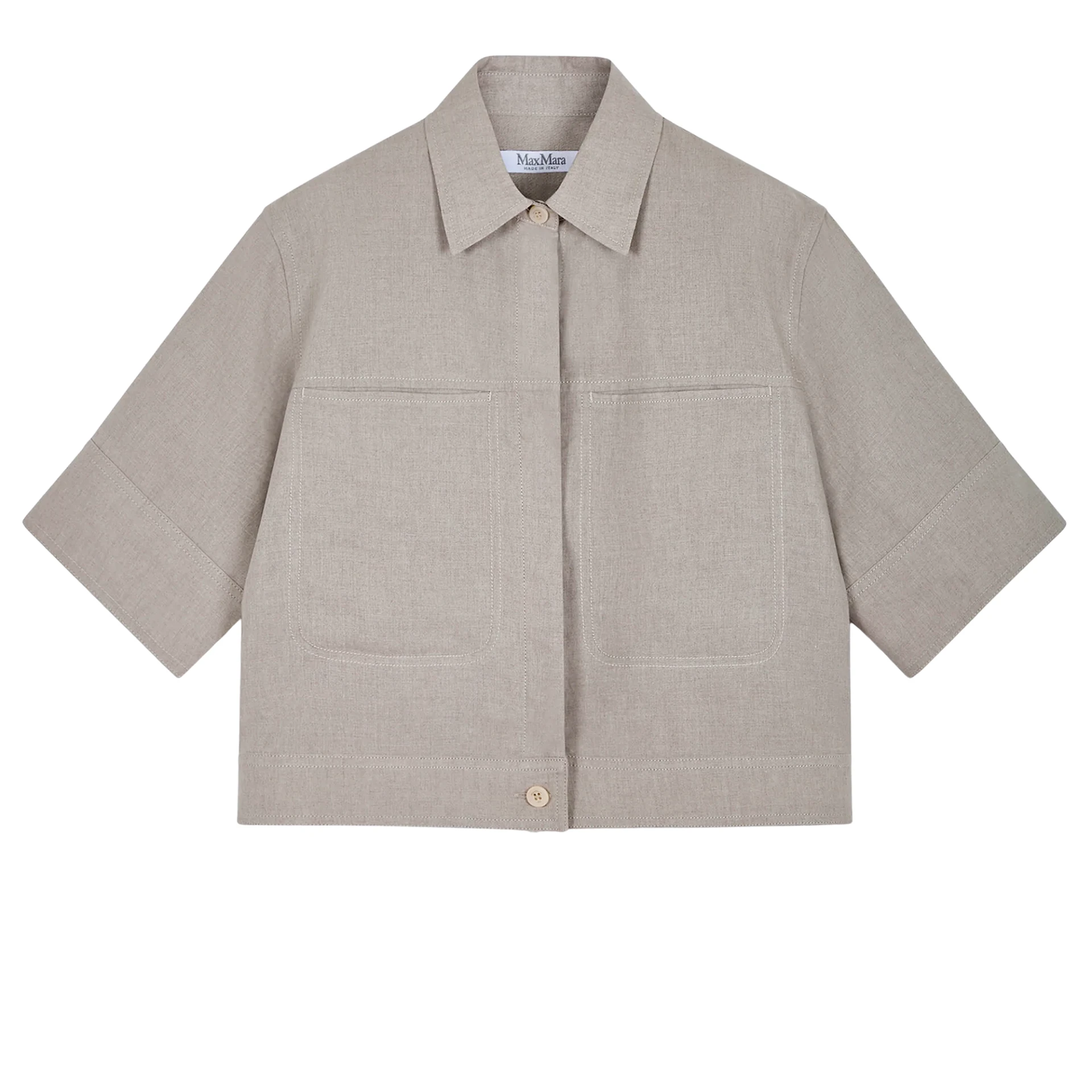 MAX MARA Rito Cropped Shirt Linen