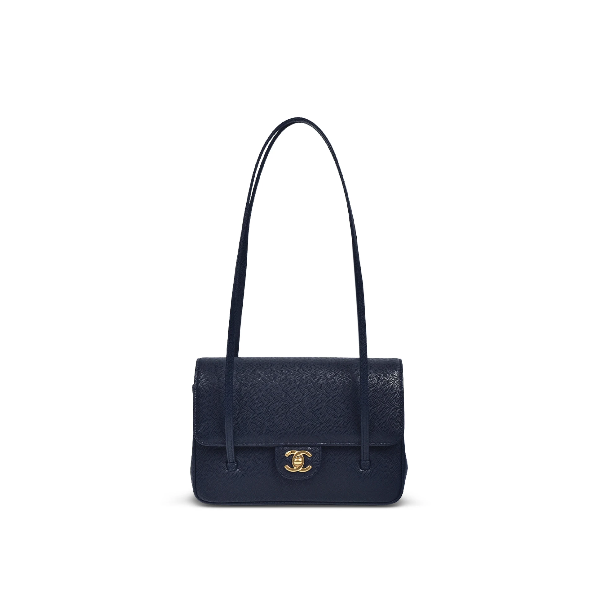 CHANEL Preppy Small Shoulder Bag Caviar Leather Ghw