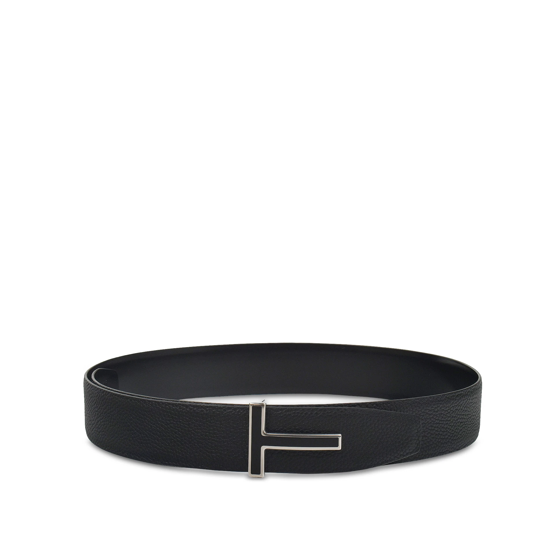TOM FORD Insert T Buckle Belt 40mm Grained Leather Shw