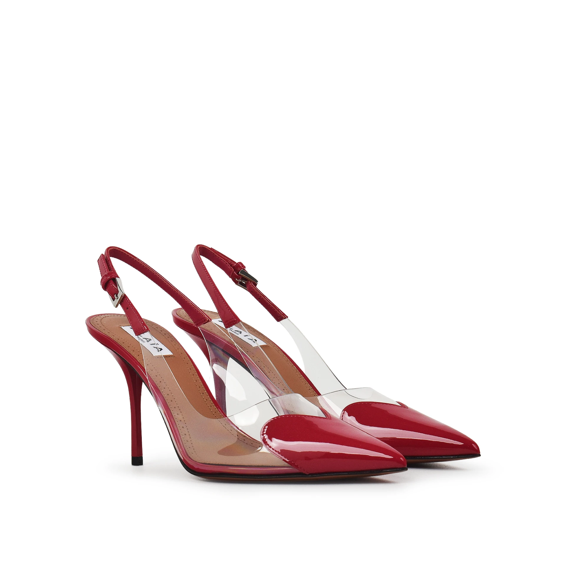 ALAIA Le Coeur 90mm Slingback Patent Leather