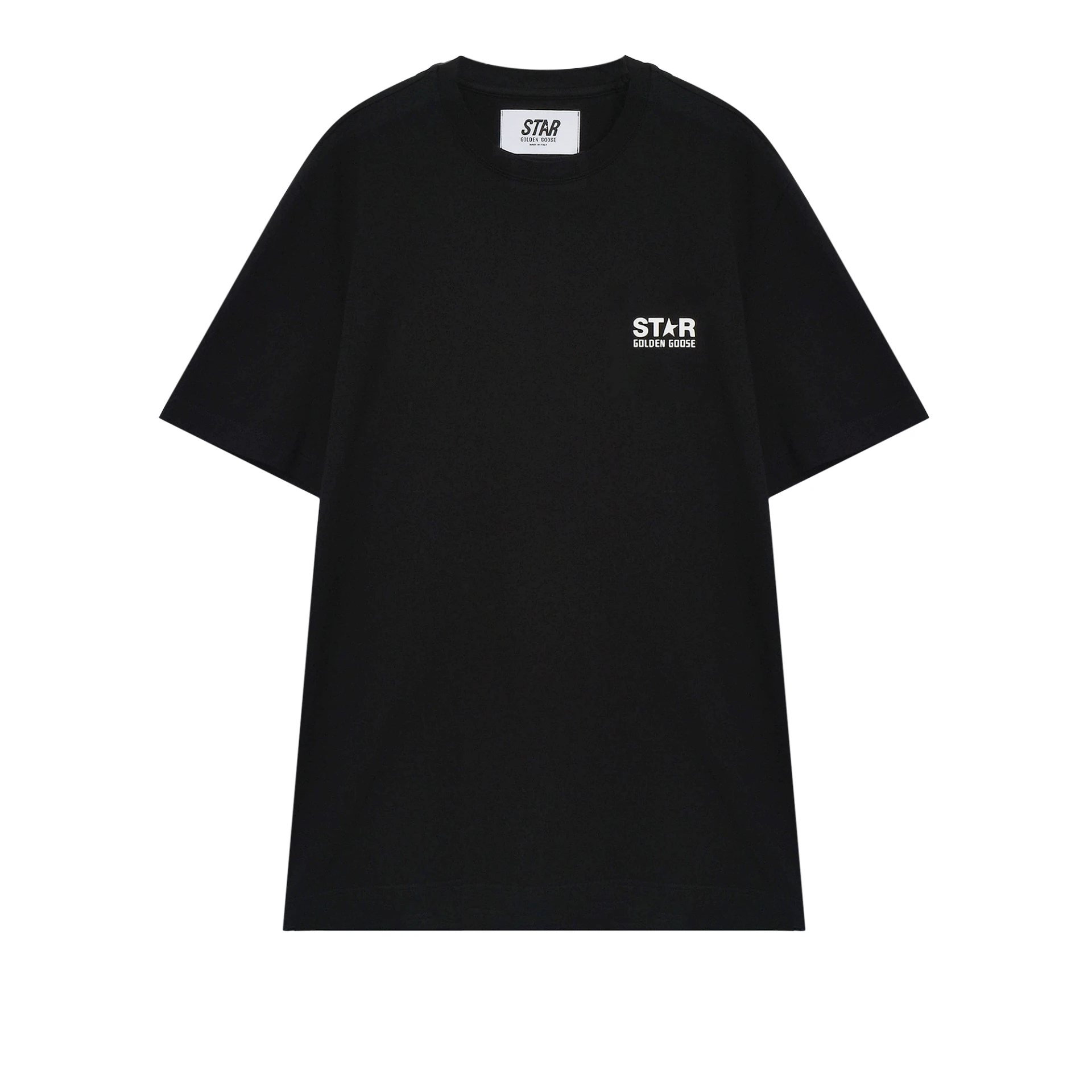 GOLDEN GOOSE Contrasting White Logo And Star Tshirt