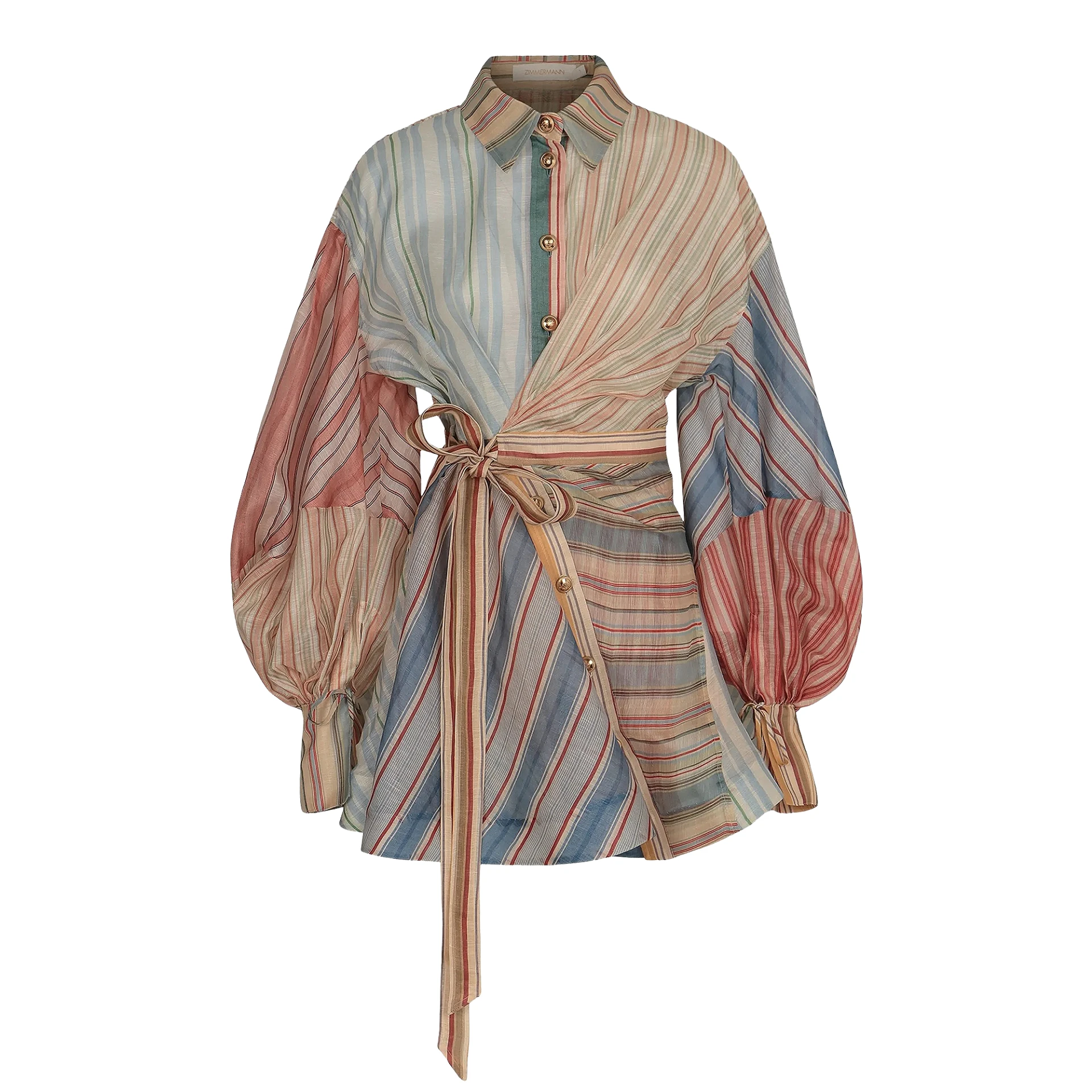 ZIMMERMANN Rebellion Striped Mini Dress