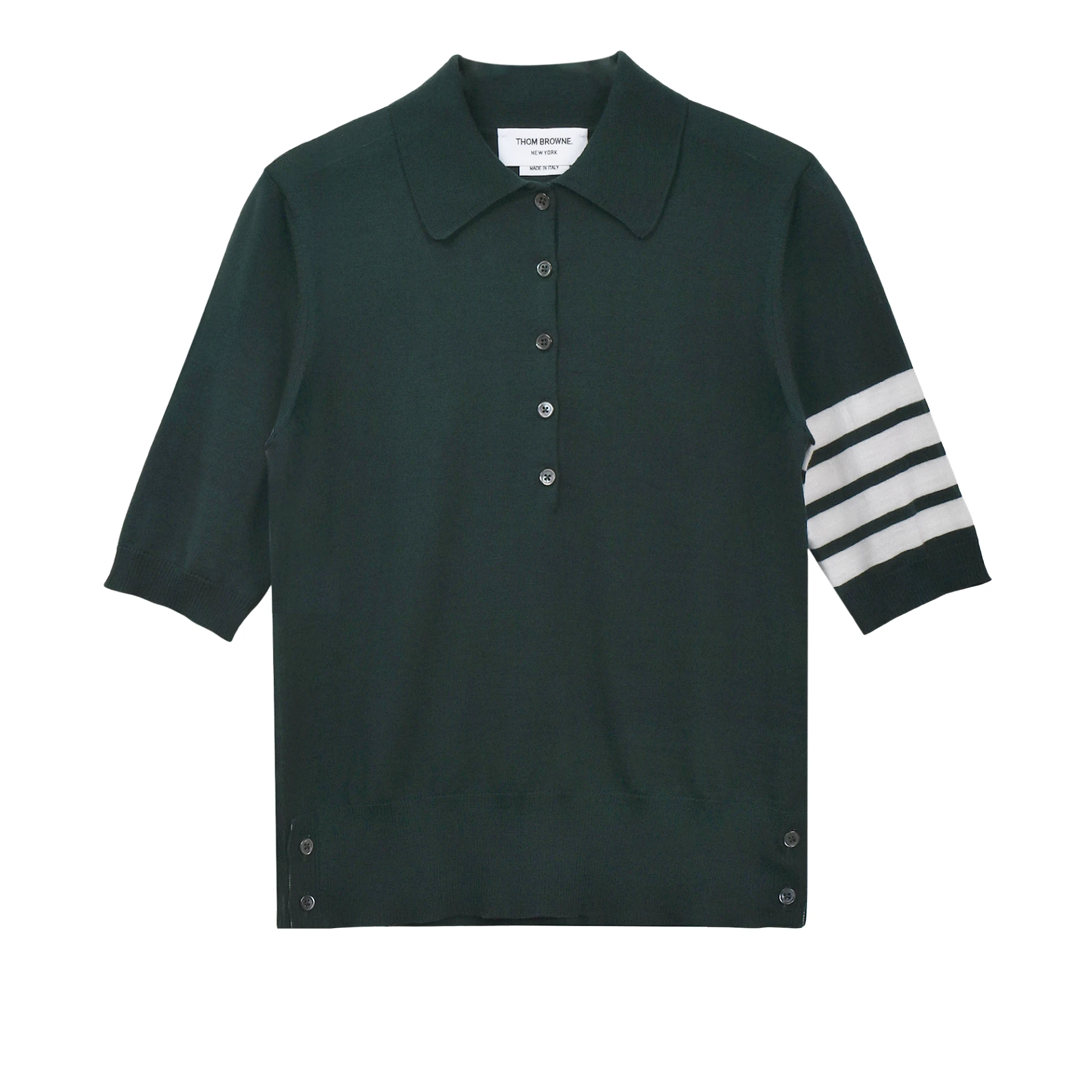 THOM BROWNE 4-bar Relaxed Polo Shirt Wool