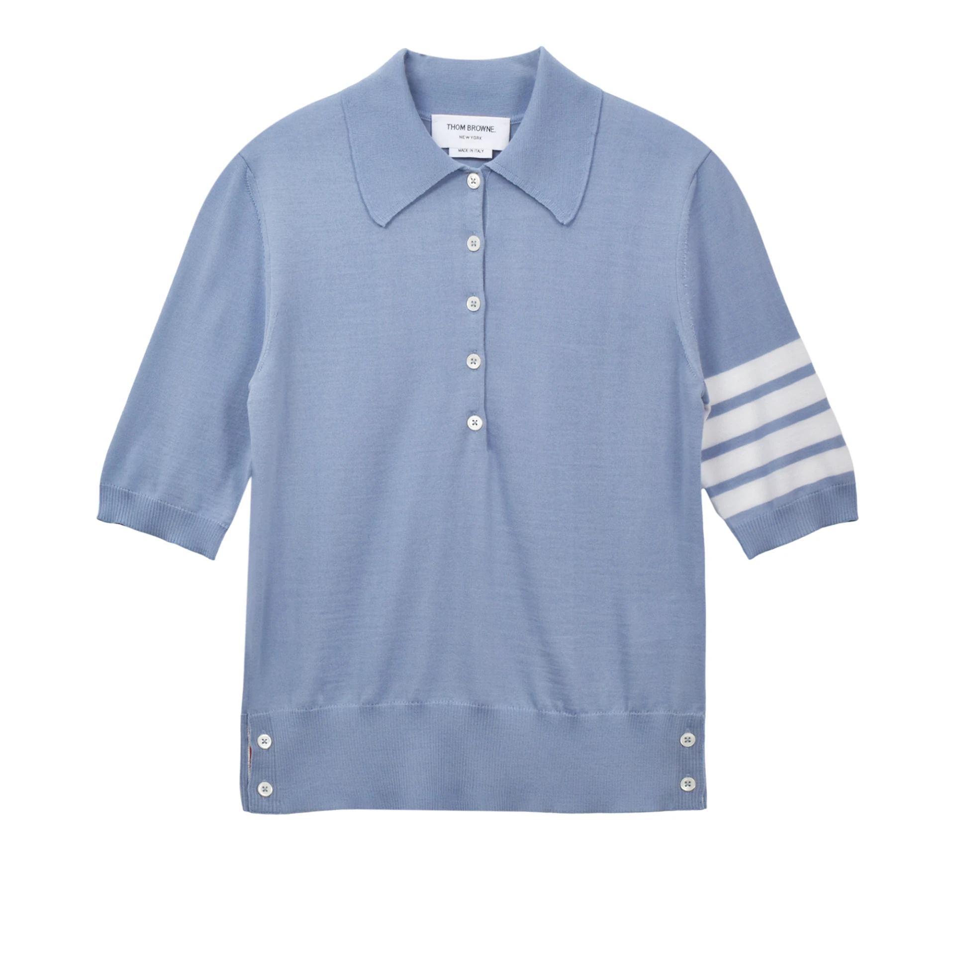 THOM BROWNE 4-bar Relaxed Polo Shirt Wool