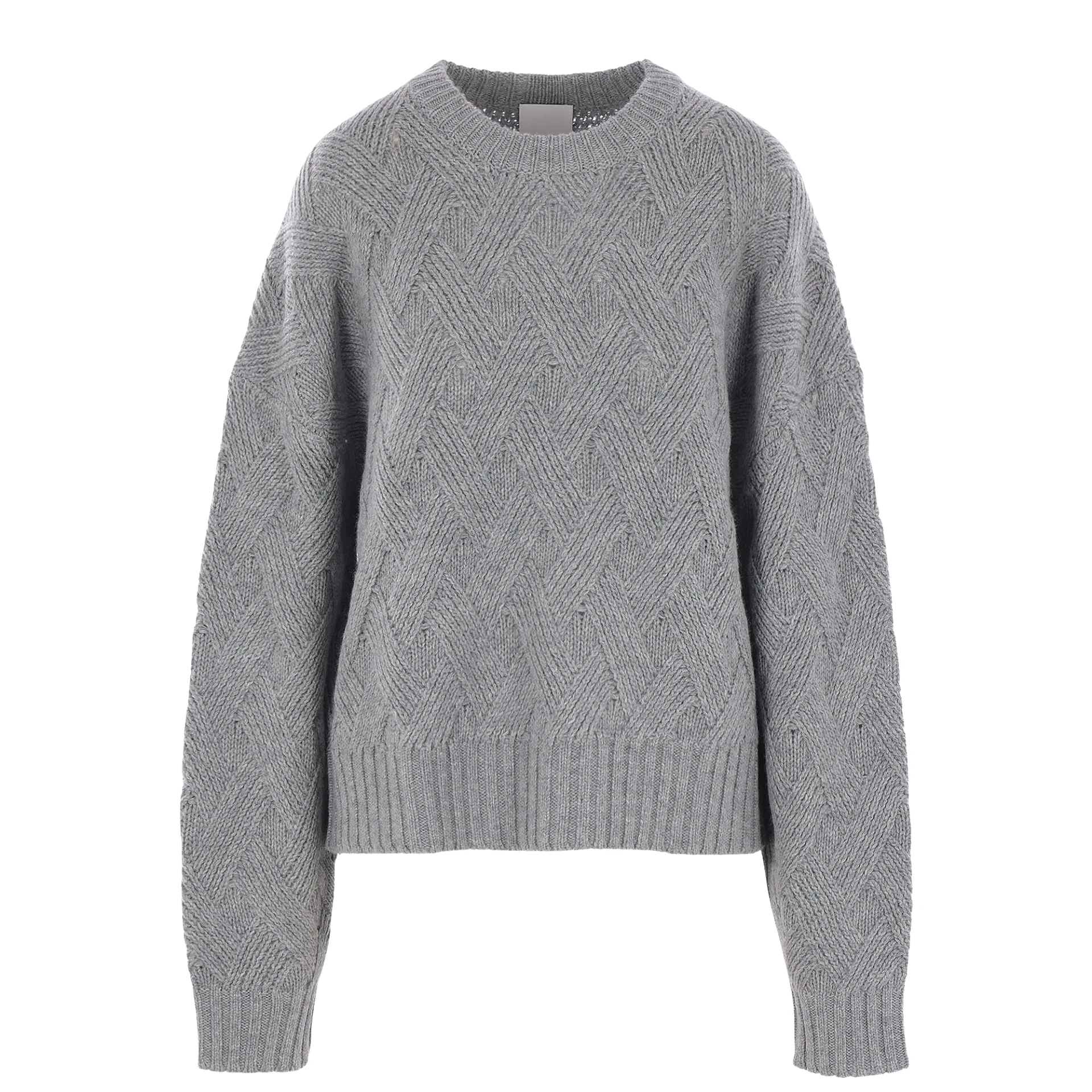 ALLUDE Oversized Cable Knit Sweater
