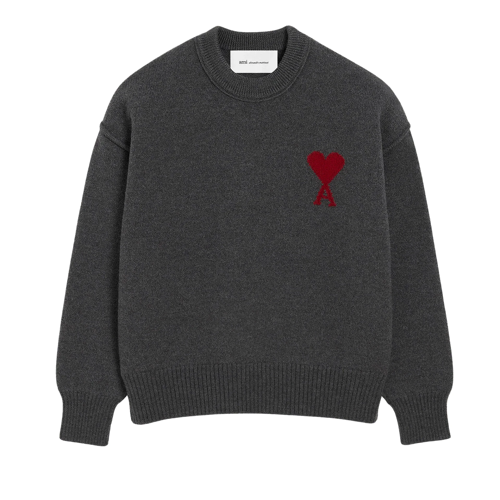 AMI PARIS Big Red Ami De Coeur Crewneck Sweater
