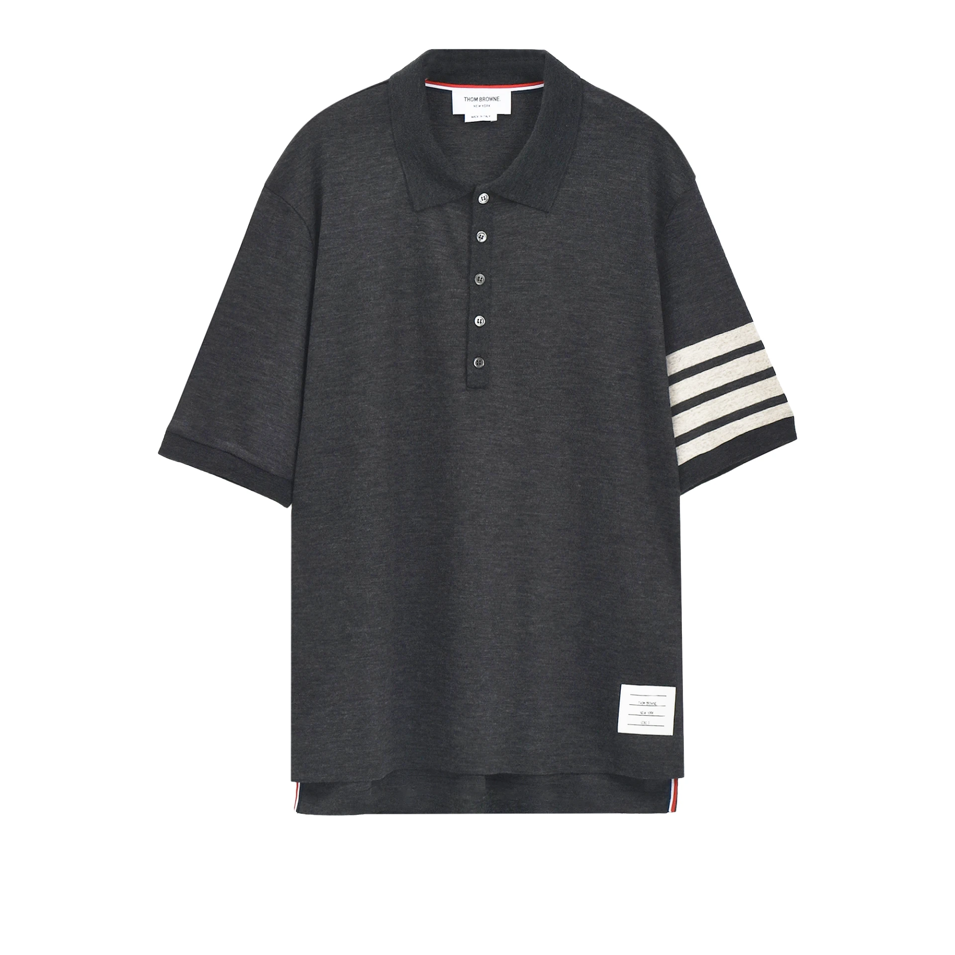 THOM BROWNE 4-bar Polo Shirt Wool