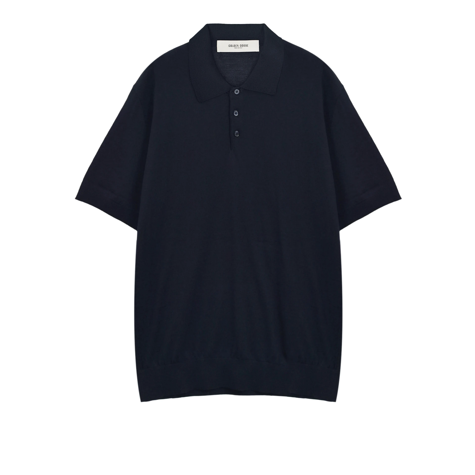 GOLDEN GOOSE Double Star On The Back Polo Shirt Merino Wool