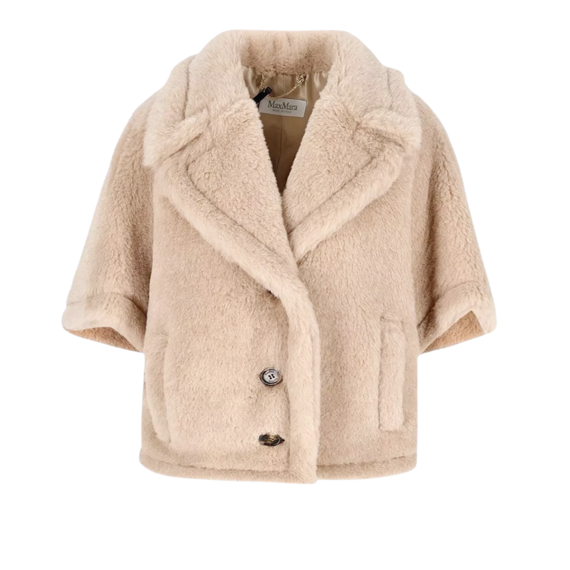 MAX MARA Teddy Fabric Cape Alpaca And Cashmere