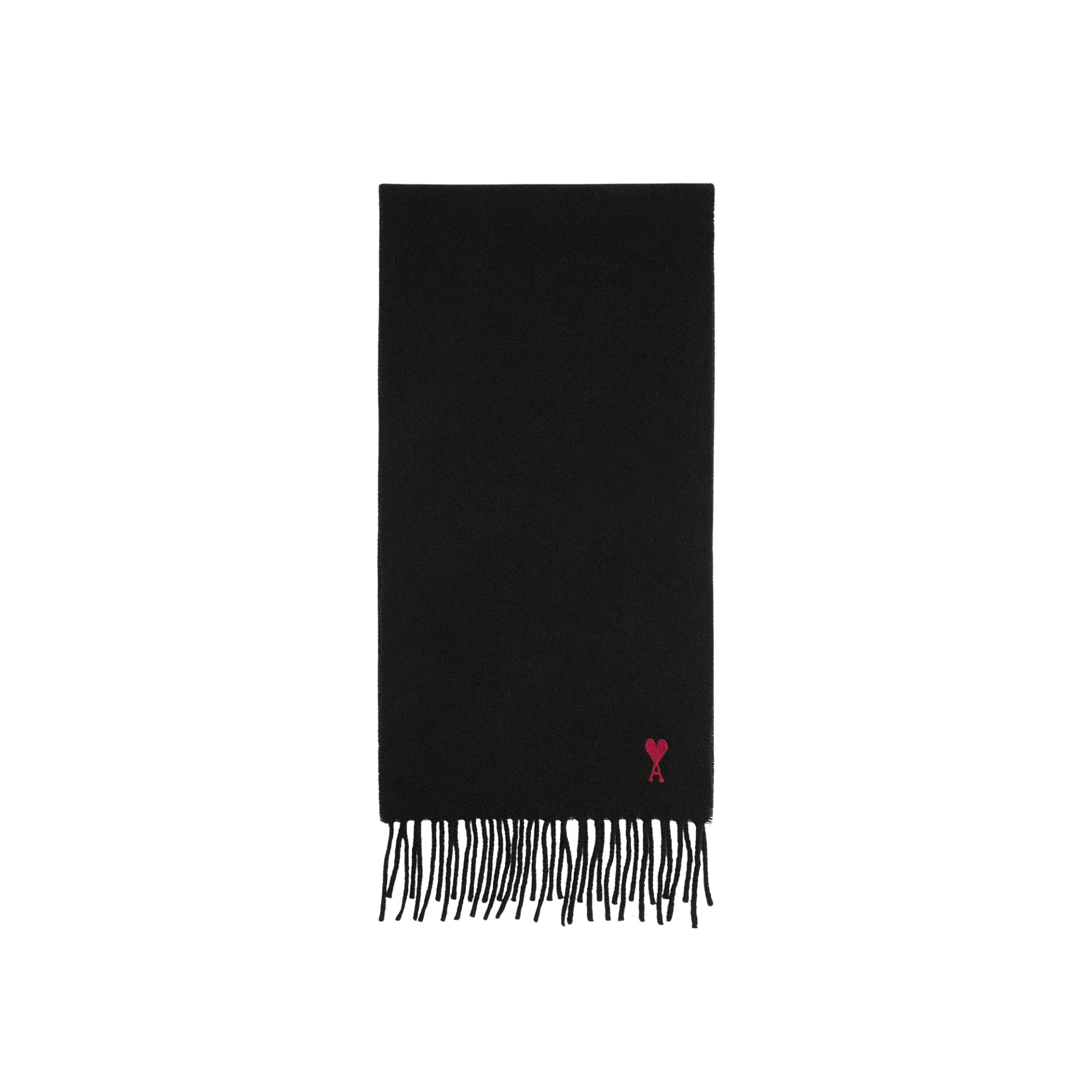 AMI PARIS Red Ami De Coeur Scarf Wool