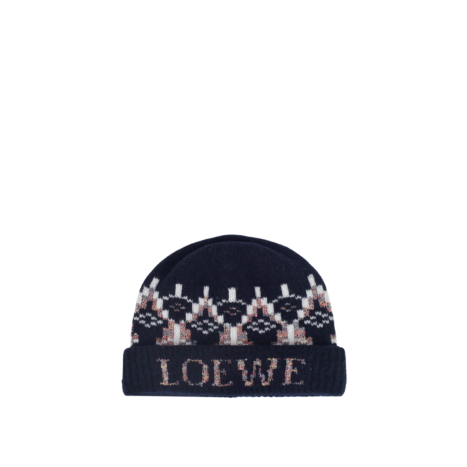 LOEWE Embroidered Logo Beanie In Wool Blend