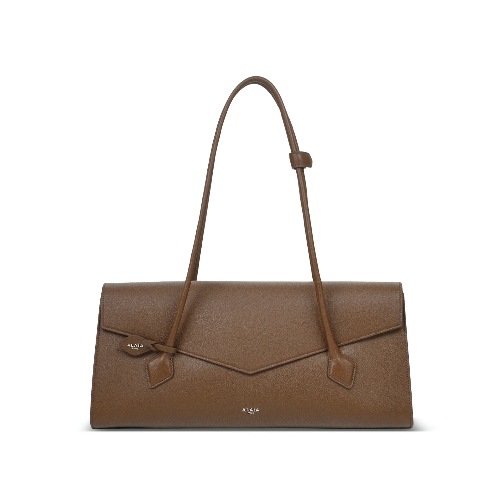 ALAIA Le Teckel Flap Tote Bag Grained Leather
