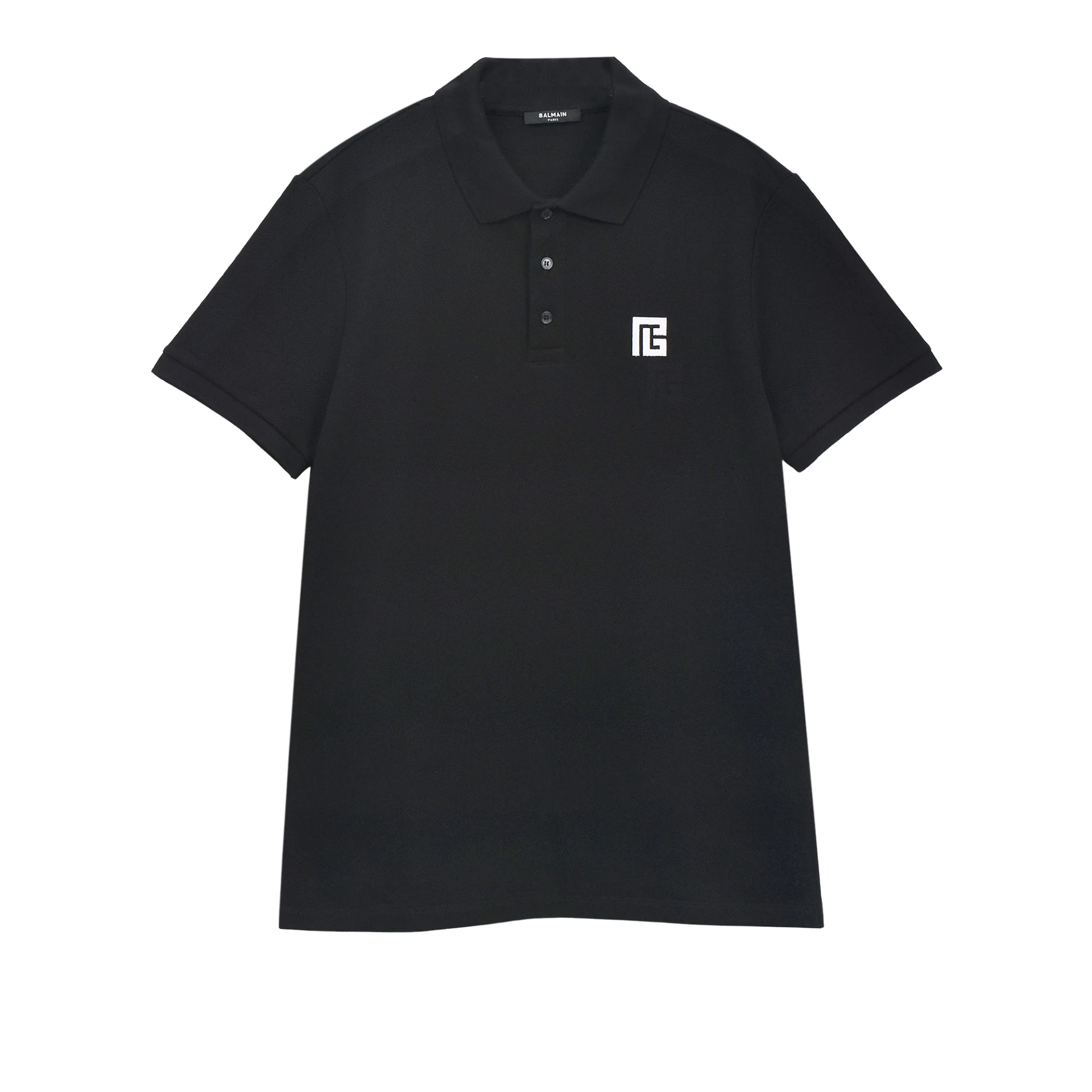 BALMAIN Embroidered PB Logo Polo Shirt
