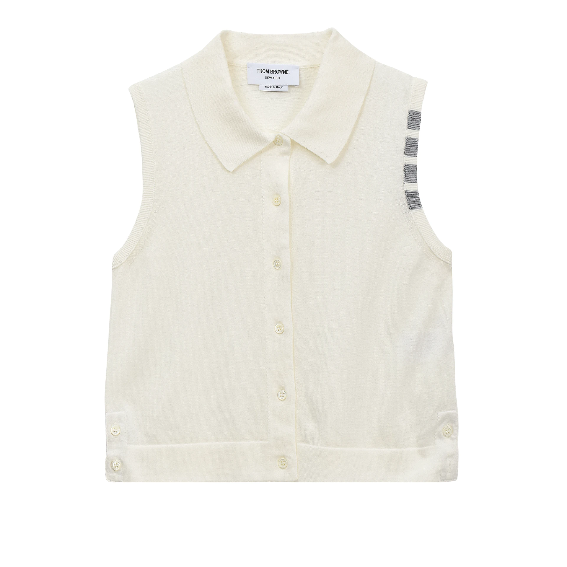 THOM BROWNE 4-bar Cropped Shirt Cotton