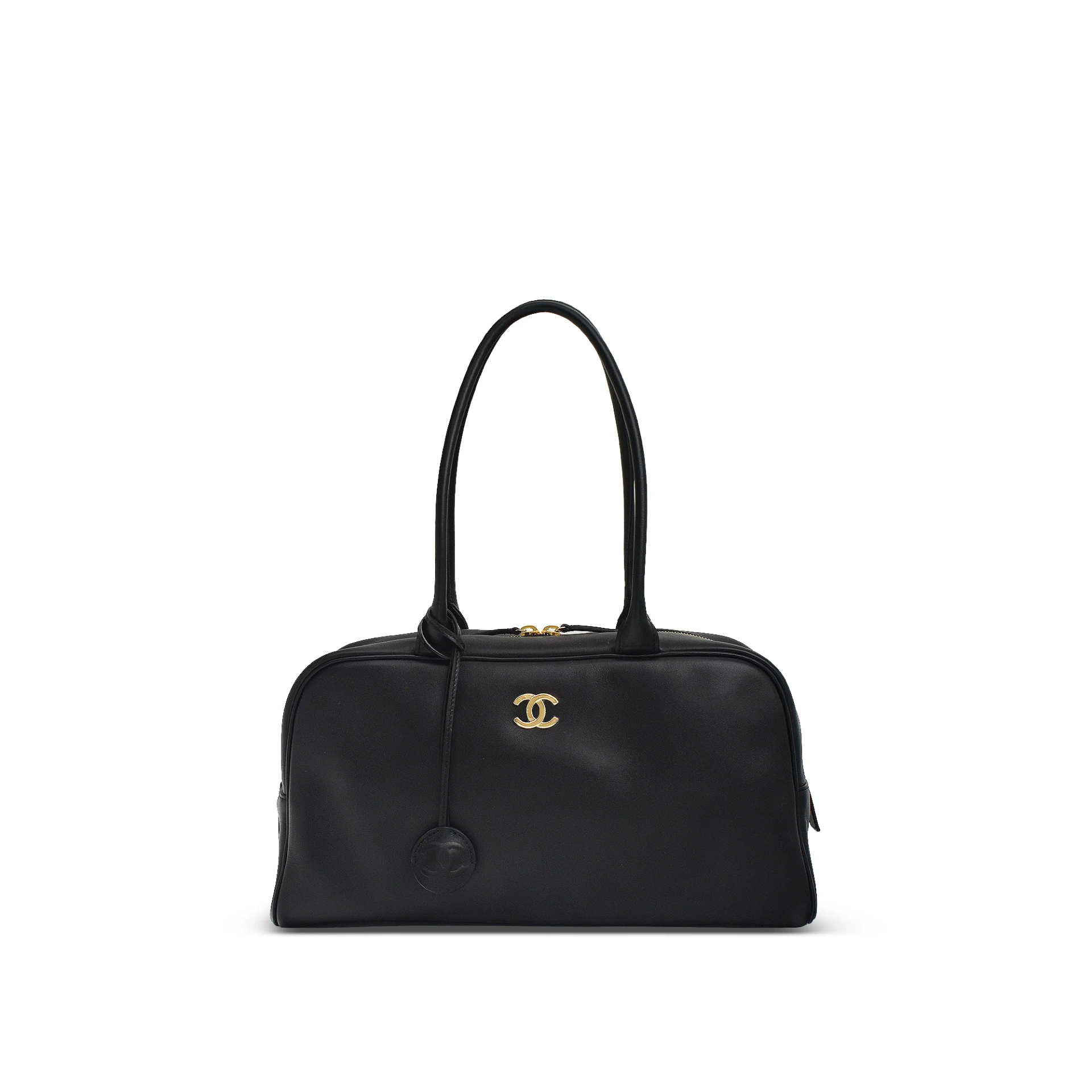CHANEL Large Bowling Bag Calfskin Leather