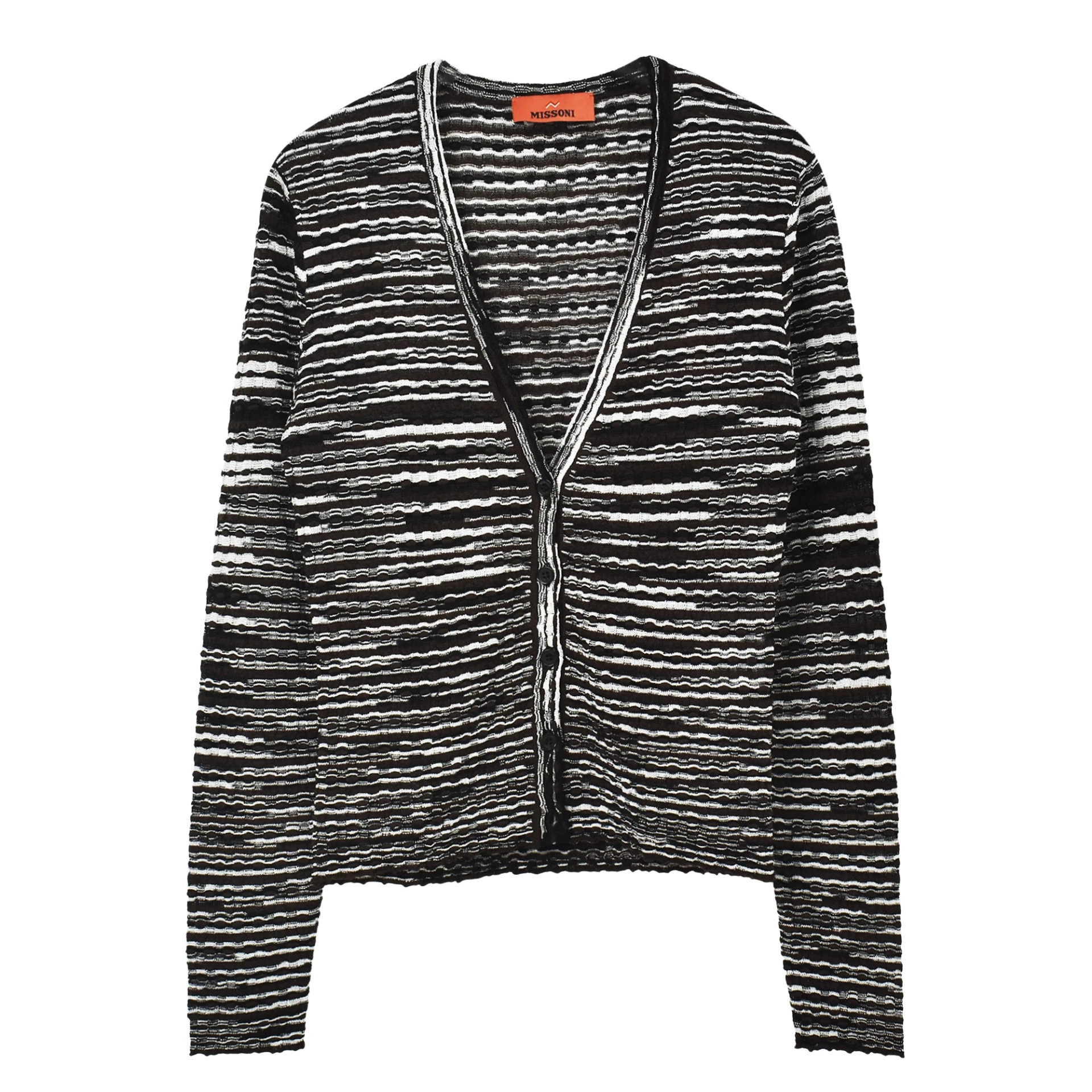 MISSONI Stripe Logo Cardigan