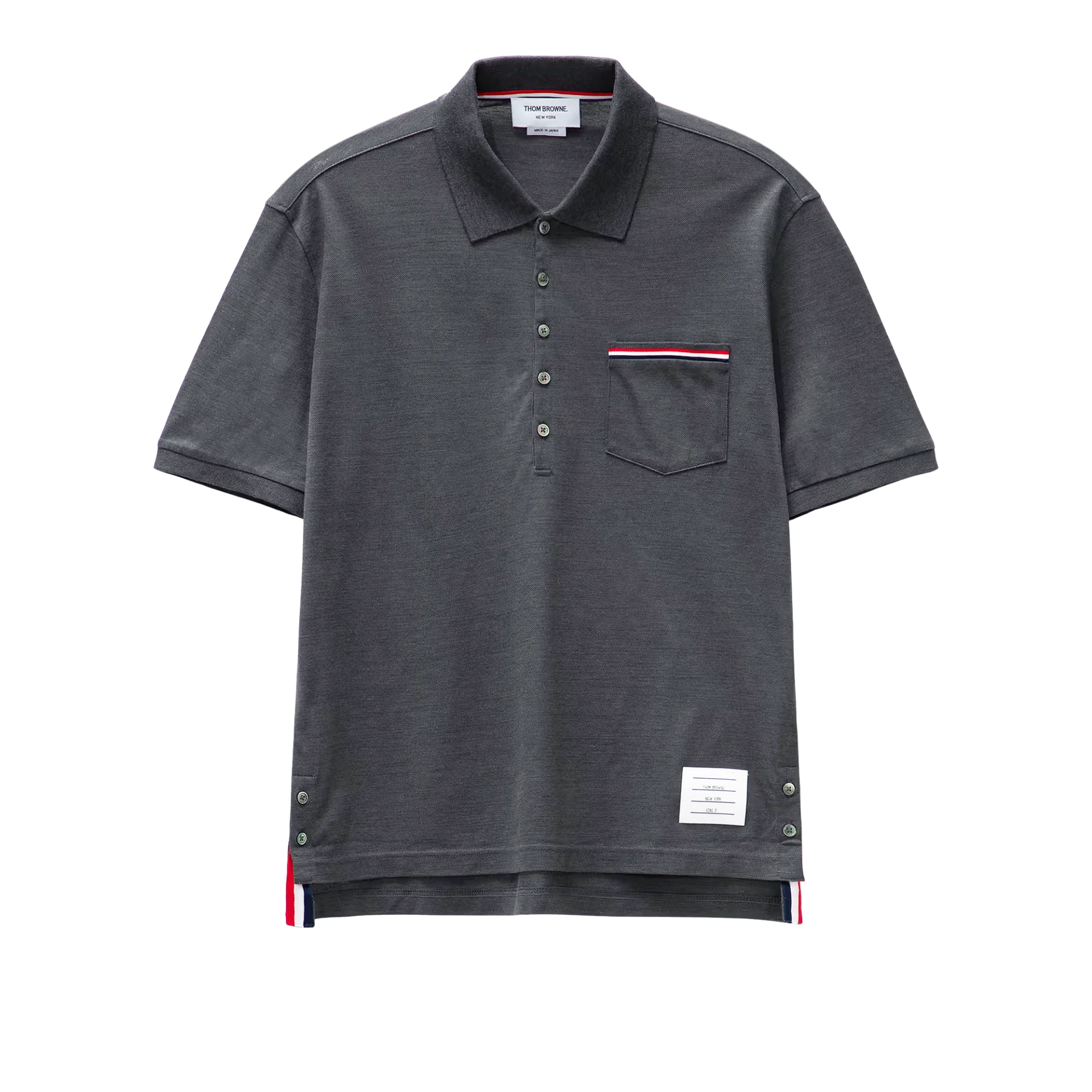 THOM BROWNE Pique Pocket Polo Shirt