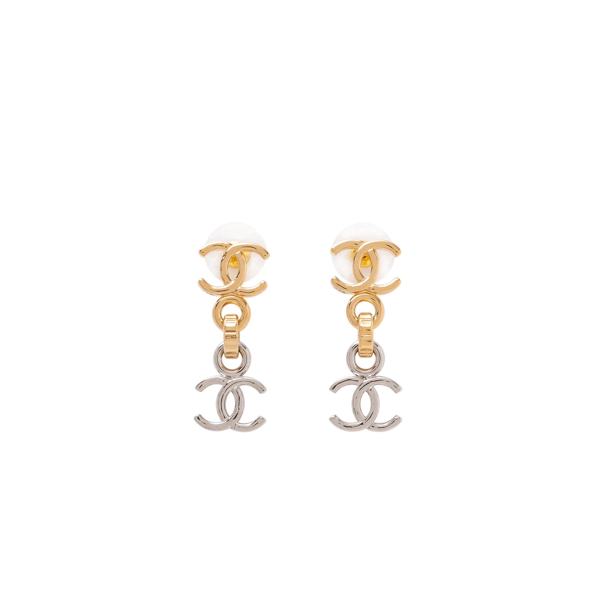 CHANEL Pendant Earrings Metal