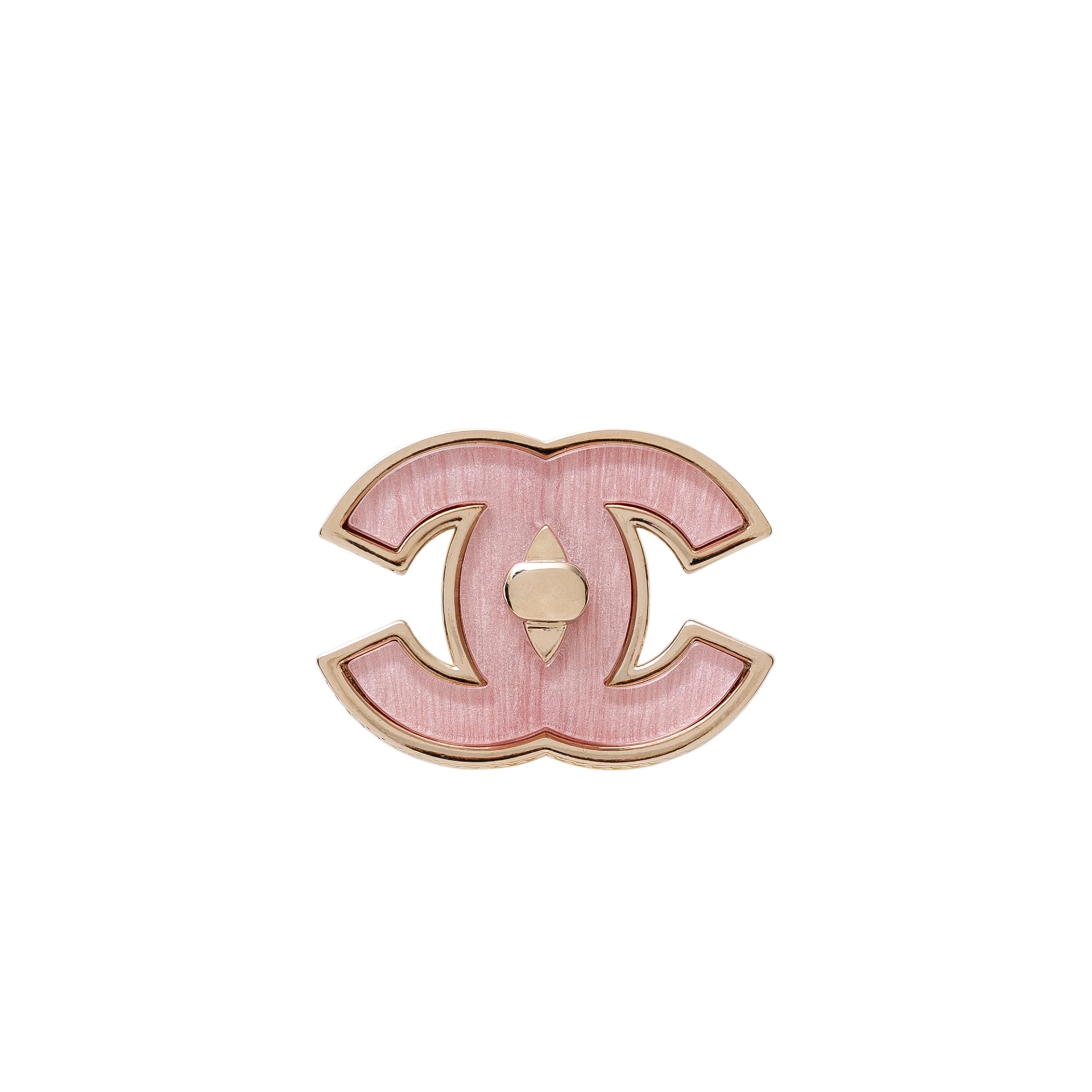 CHANEL CC Turnlock Stud Brooch