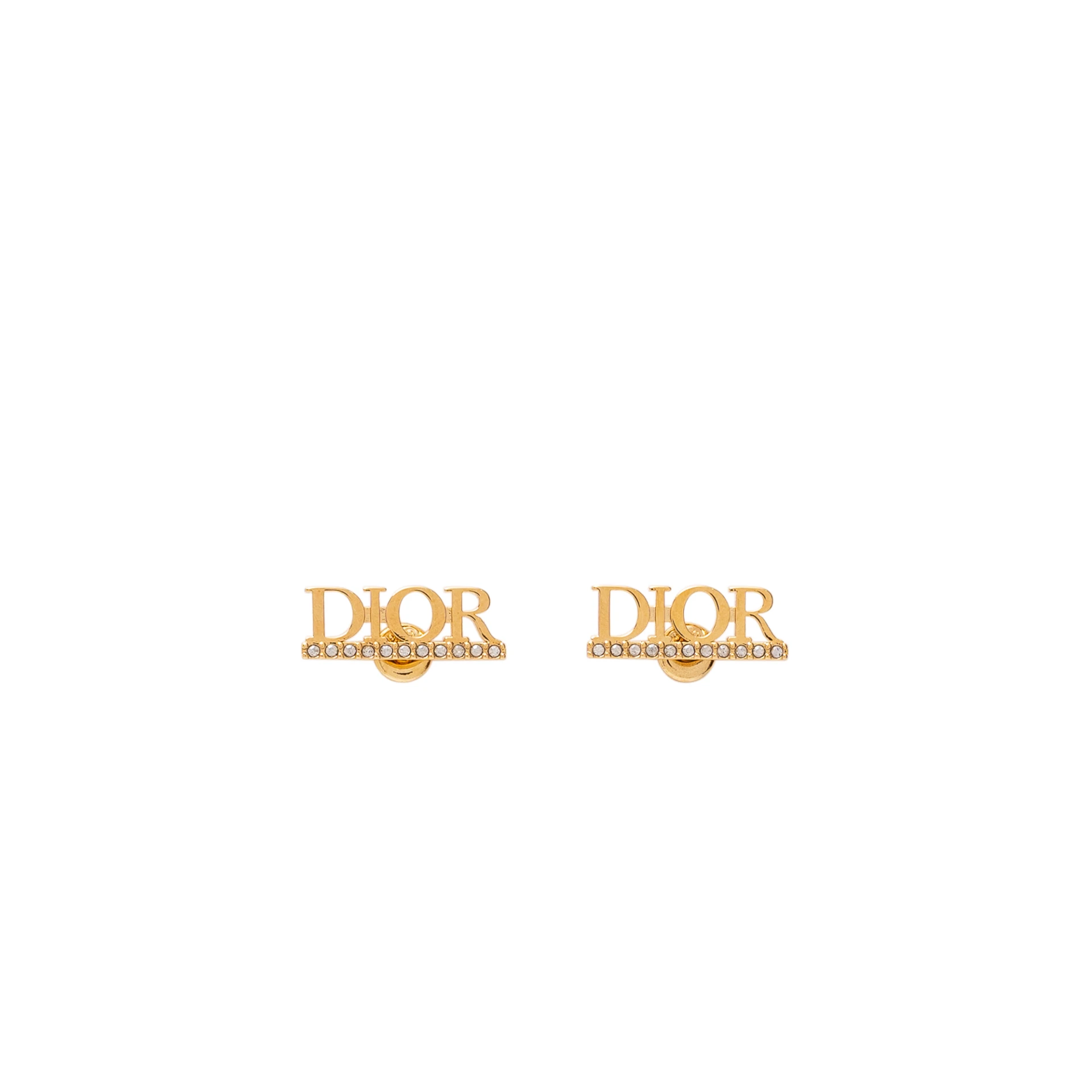 CHRISTIAN DIOR Dio(r)evolution Stud Earrings White Crystals