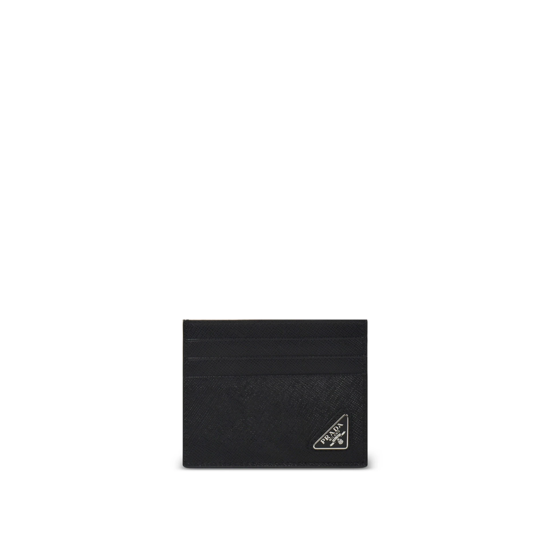 PRADA Triangle Logo Card Holder Saffiano Leather (6 Slots)