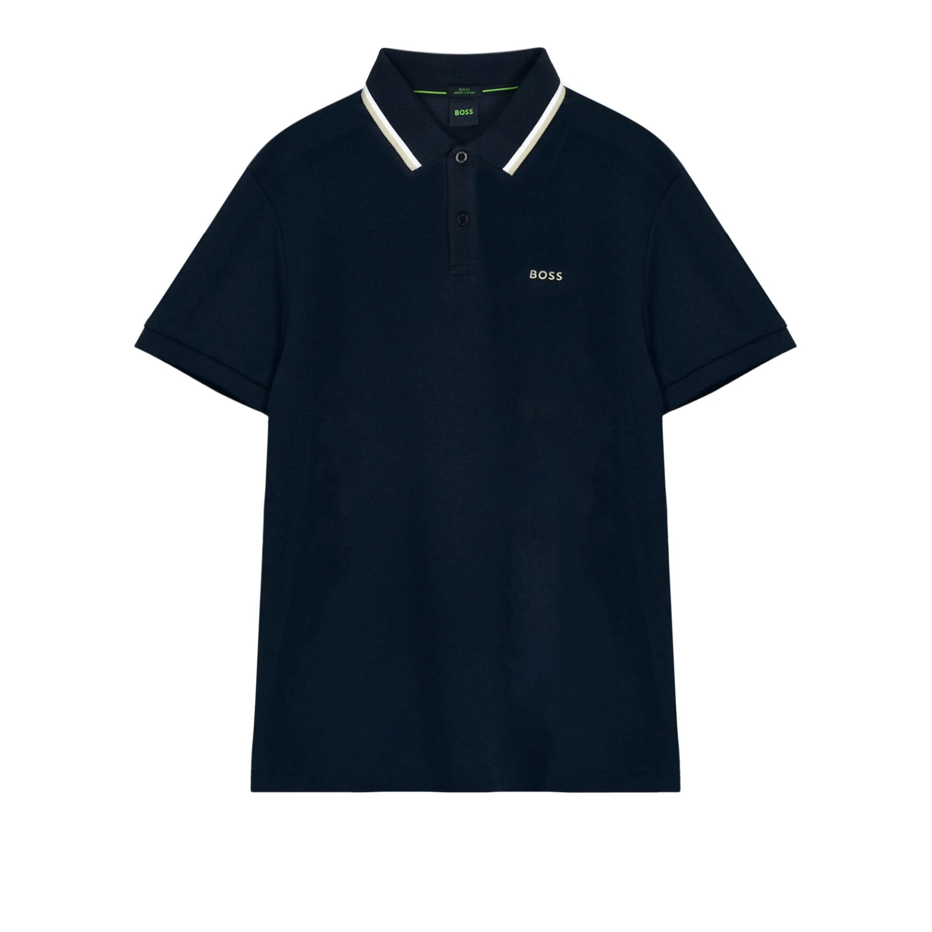 HUGO BOSS New Paddy Polo Shirt With Stripe Collar