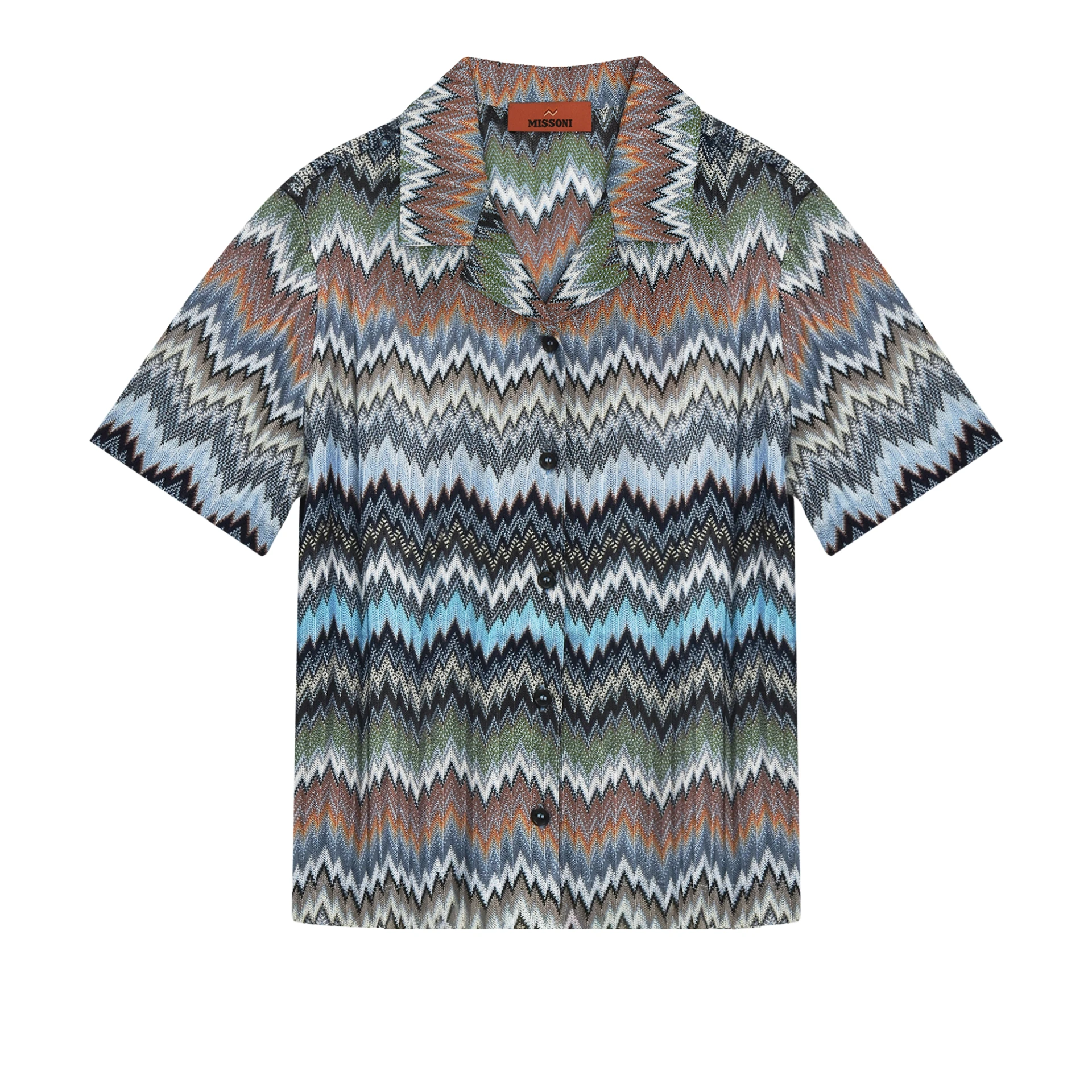 MISSONI Bowling Shirt Snake Pattern Viscose
