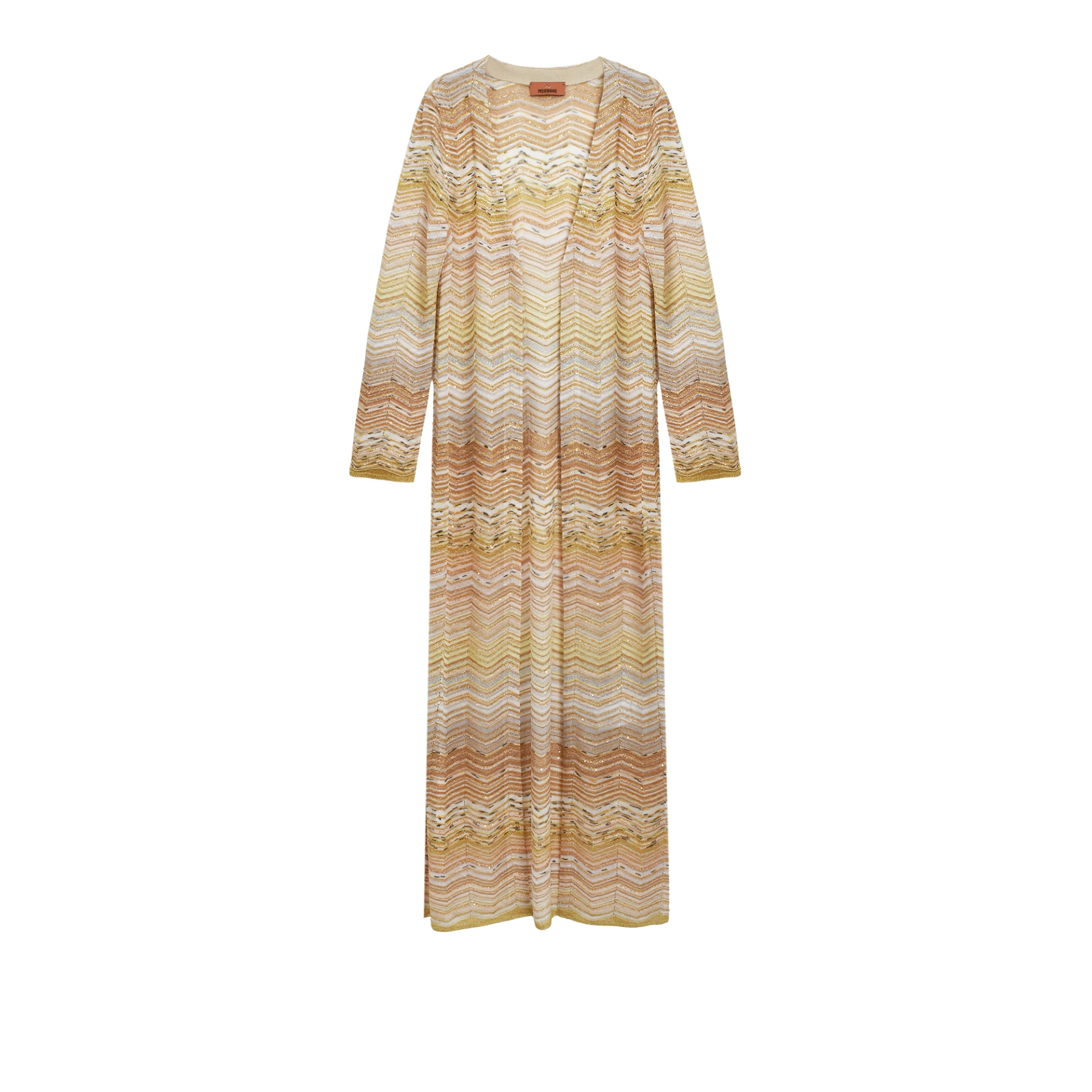 MISSONI Sequins Long Cardigan Chevron Pattern