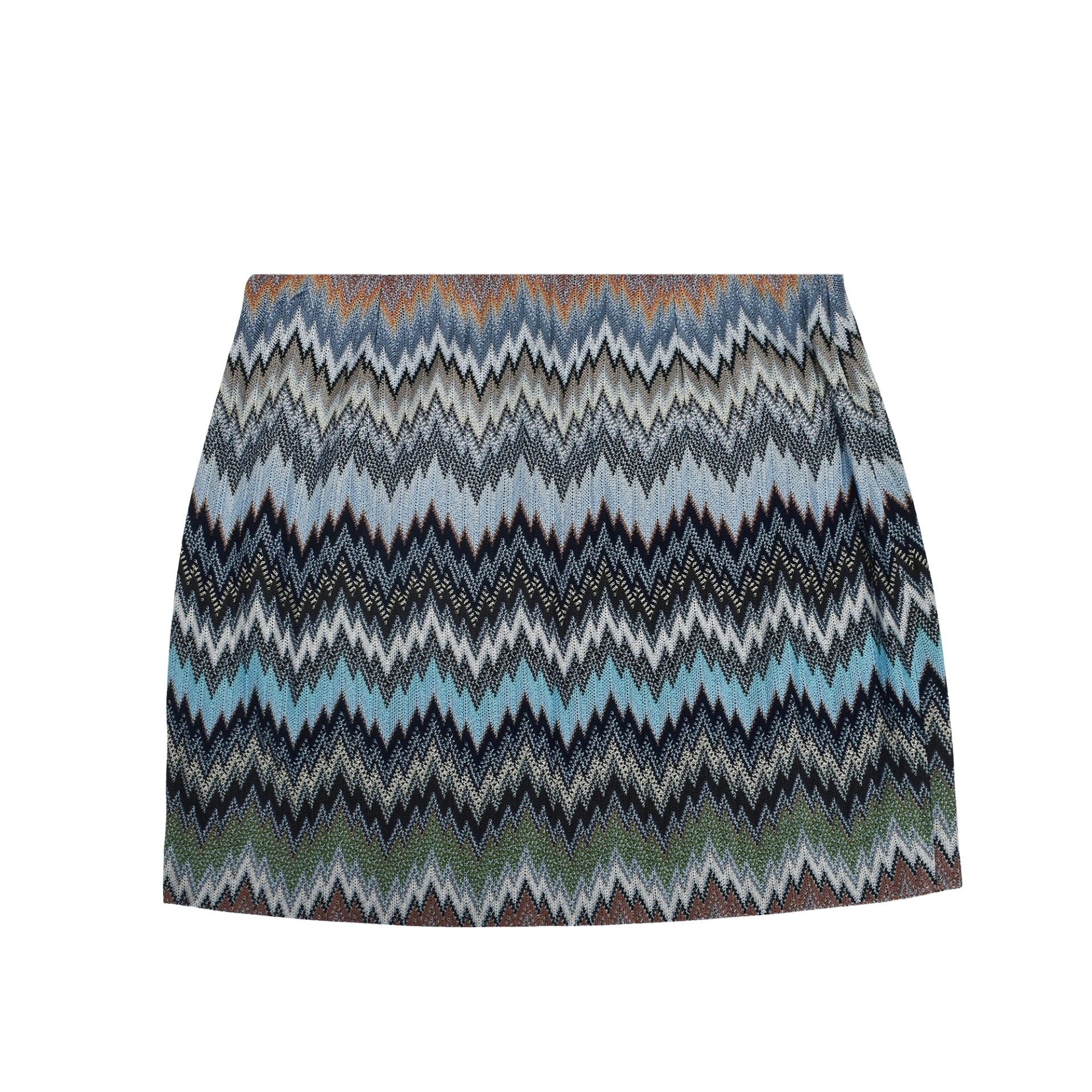 MISSONI Snake Pattern Mini Skirt Viscose Chevron