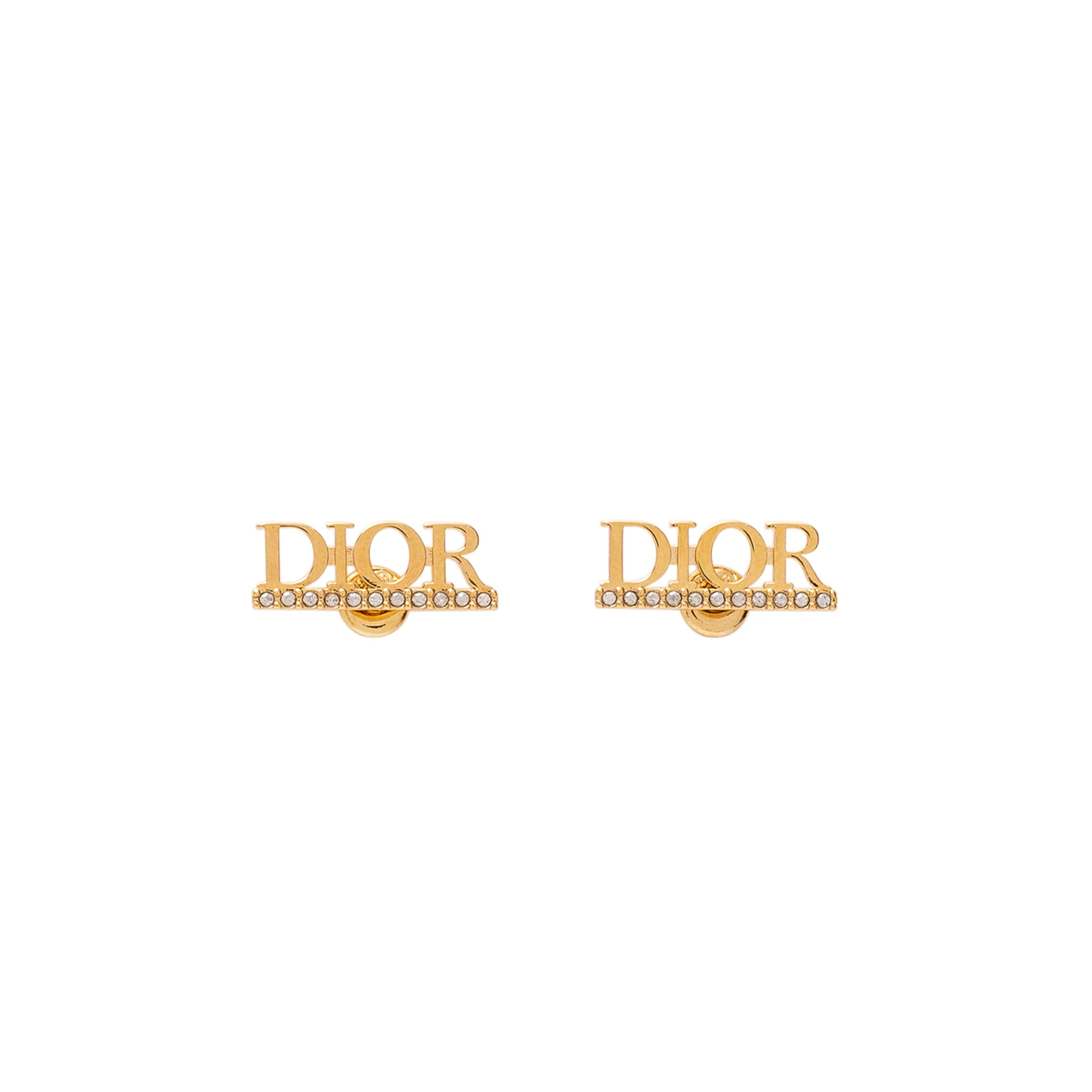 CHRISTIAN DIOR Dio(r)evolution Stud Earrings White Crystals