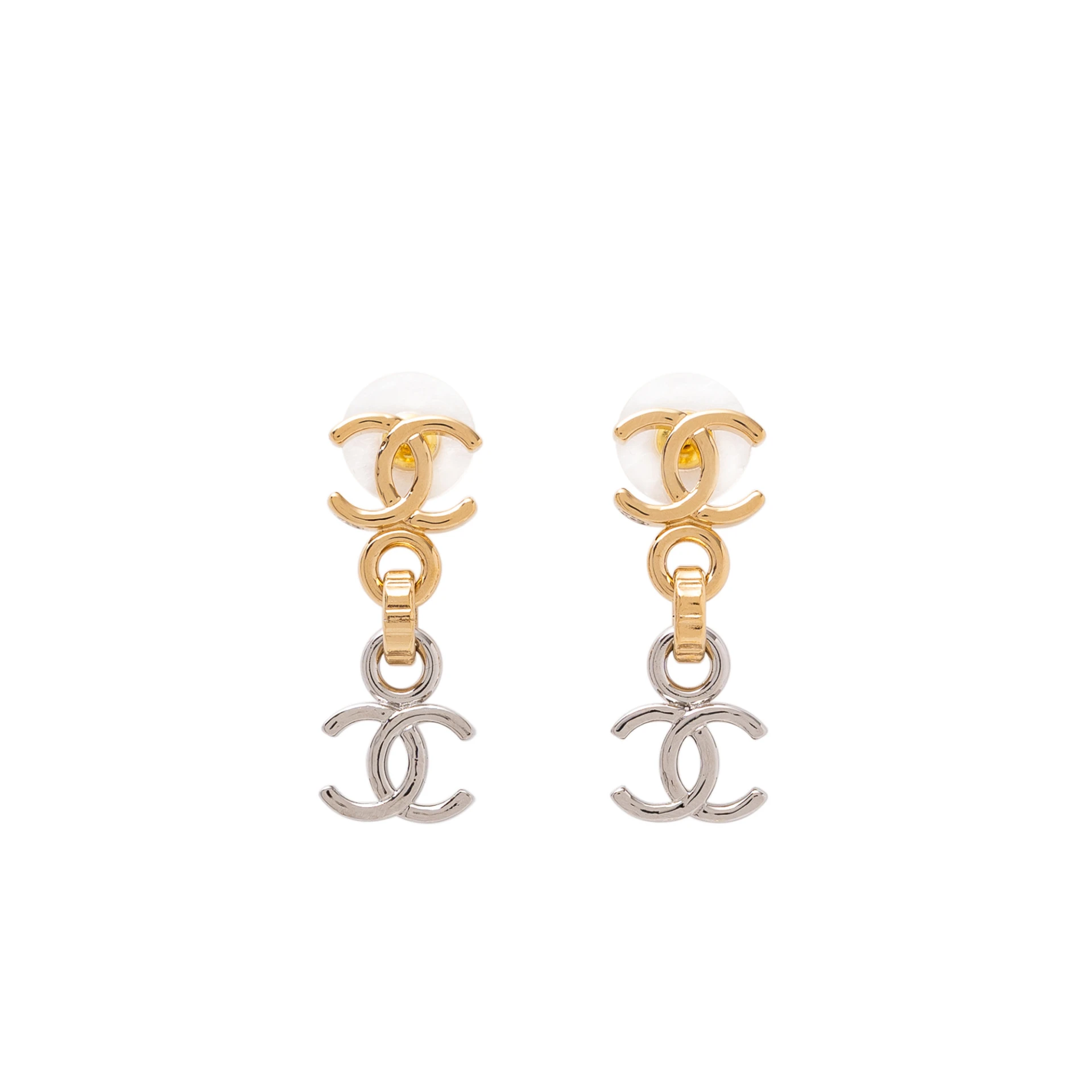 CHANEL Pendant Earrings Metal