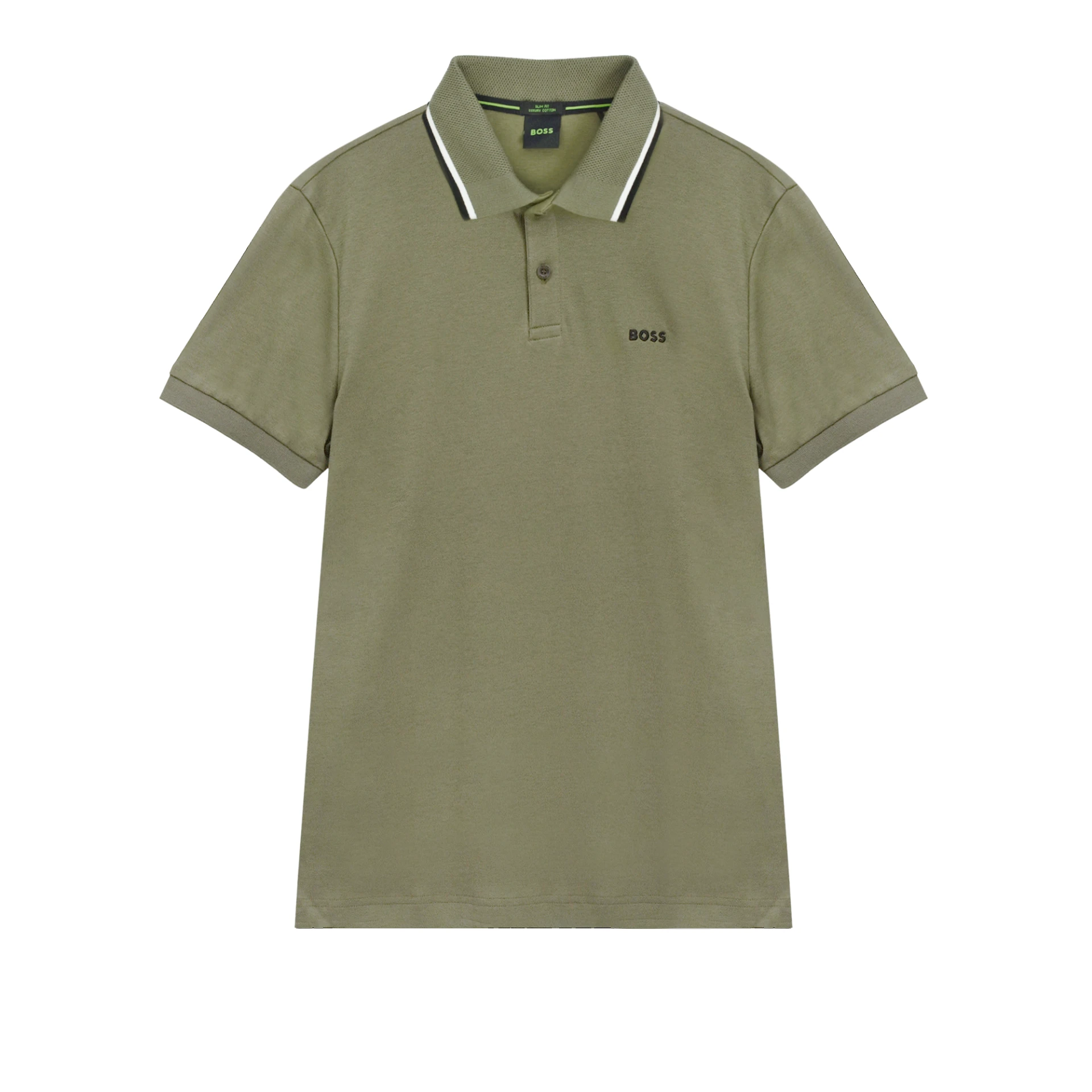 HUGO BOSS New Paddy Polo Shirt With Stripe Collar
