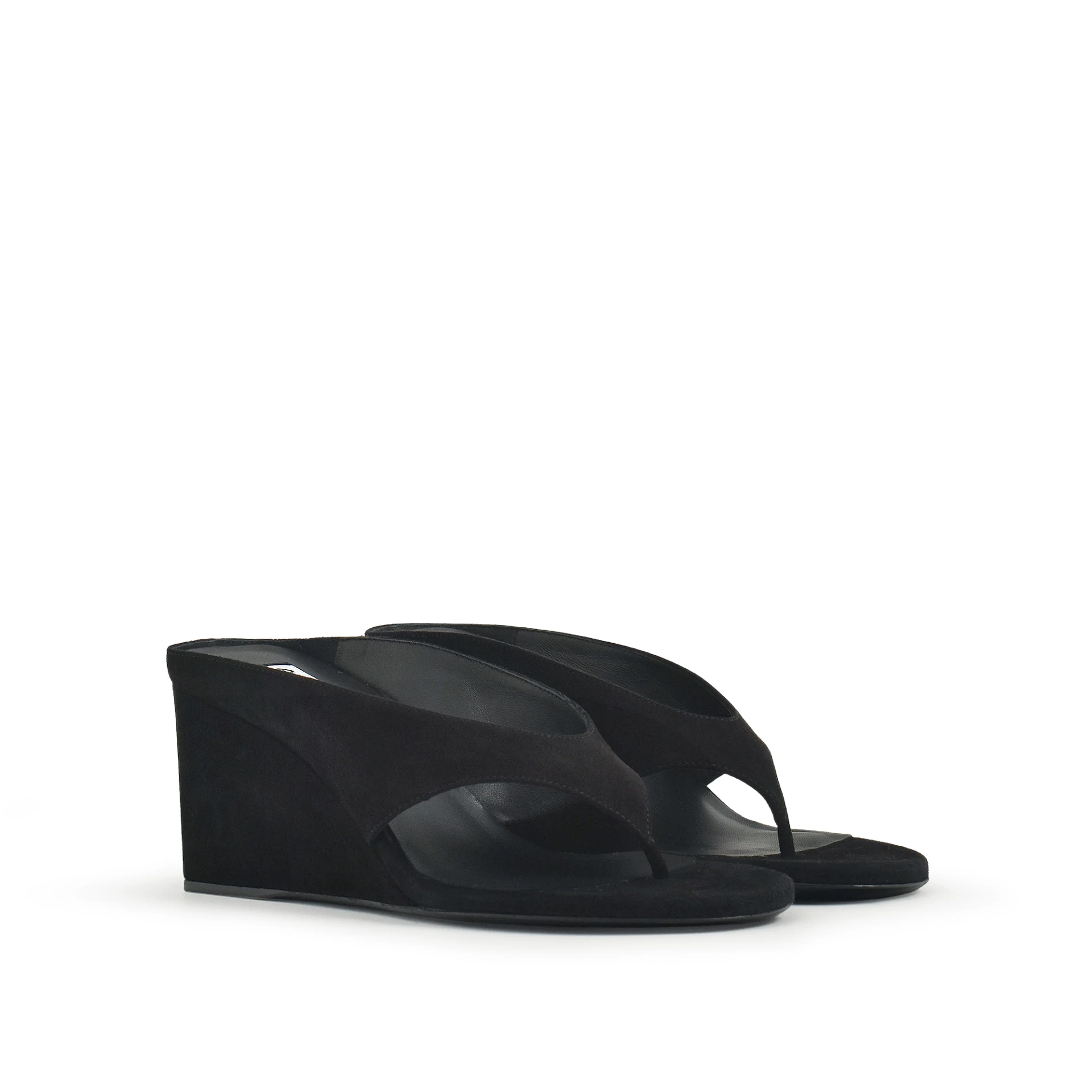 ALAIA Cube 75Mm Thong Mules Suede