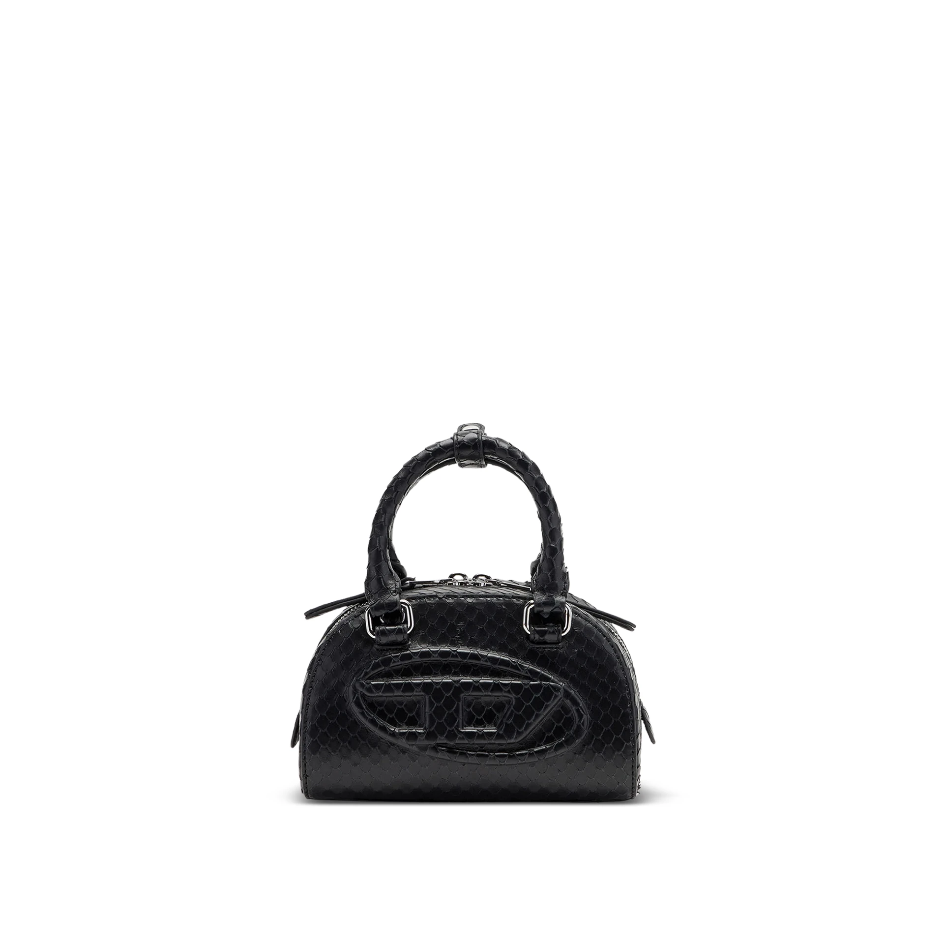 DIESEL 1Dr Dome Mini Bowling Bag In Snake Effect Leather