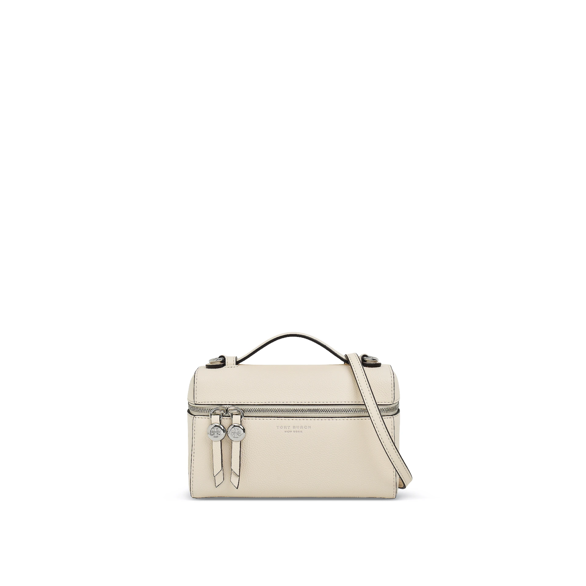 TORY BURCH Romy Slim Top Handle Bag Pebbled Leather