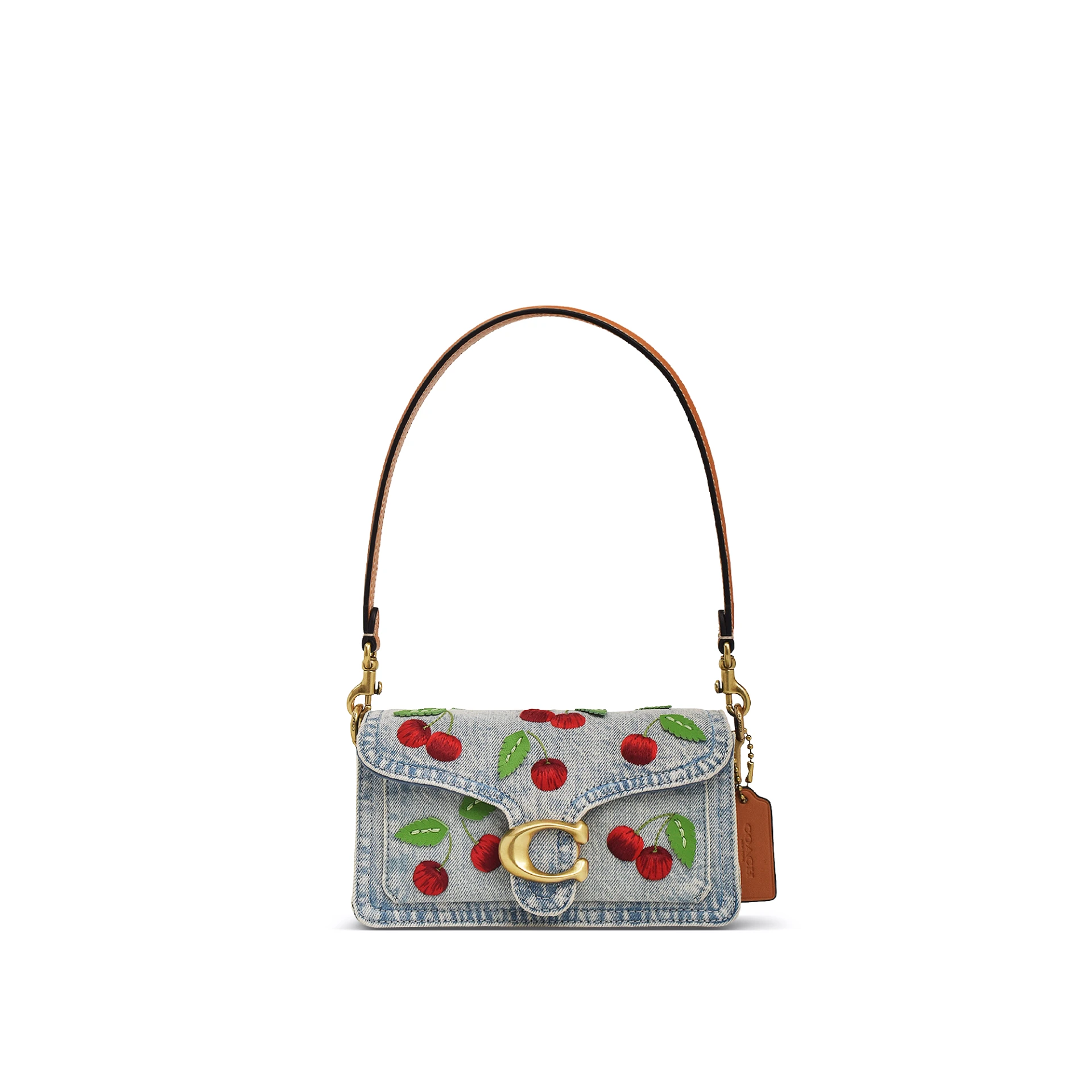 COACH Tabby 20 Shoulder Bag Ghw With Embroidered Cherry