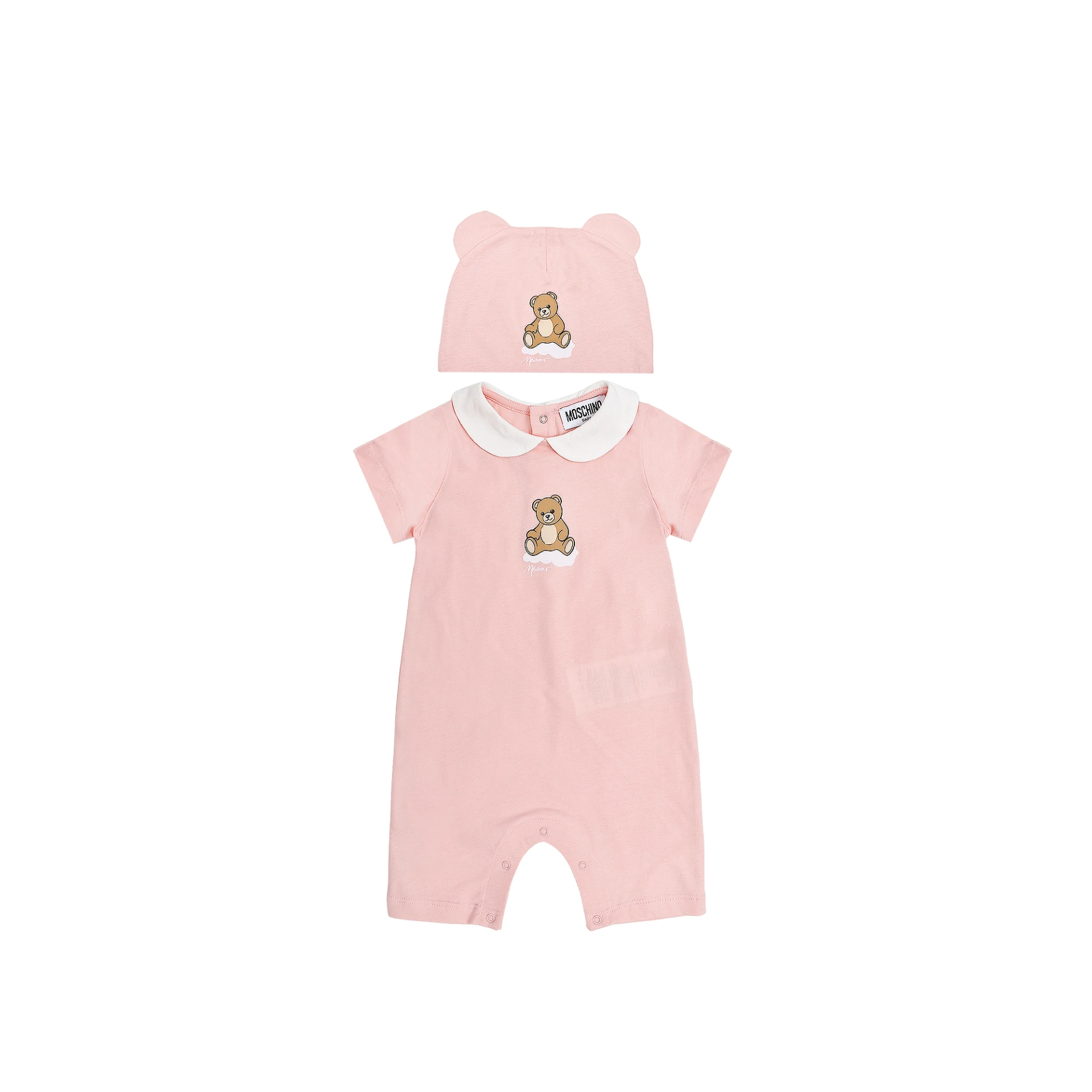 MOSCHINO Bear Logo Print Romper Set