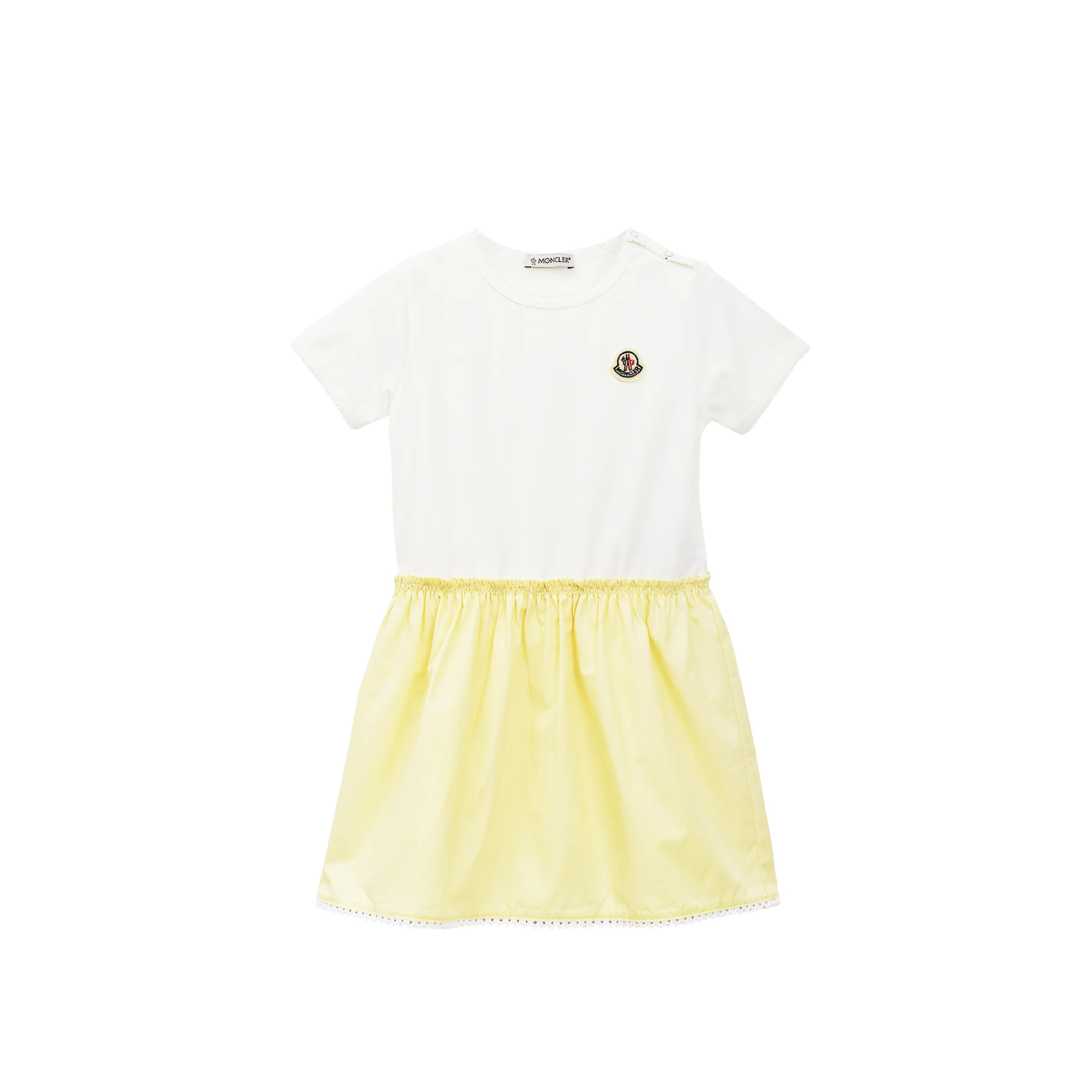 MONCLER Pleated Cotton Blend Dress