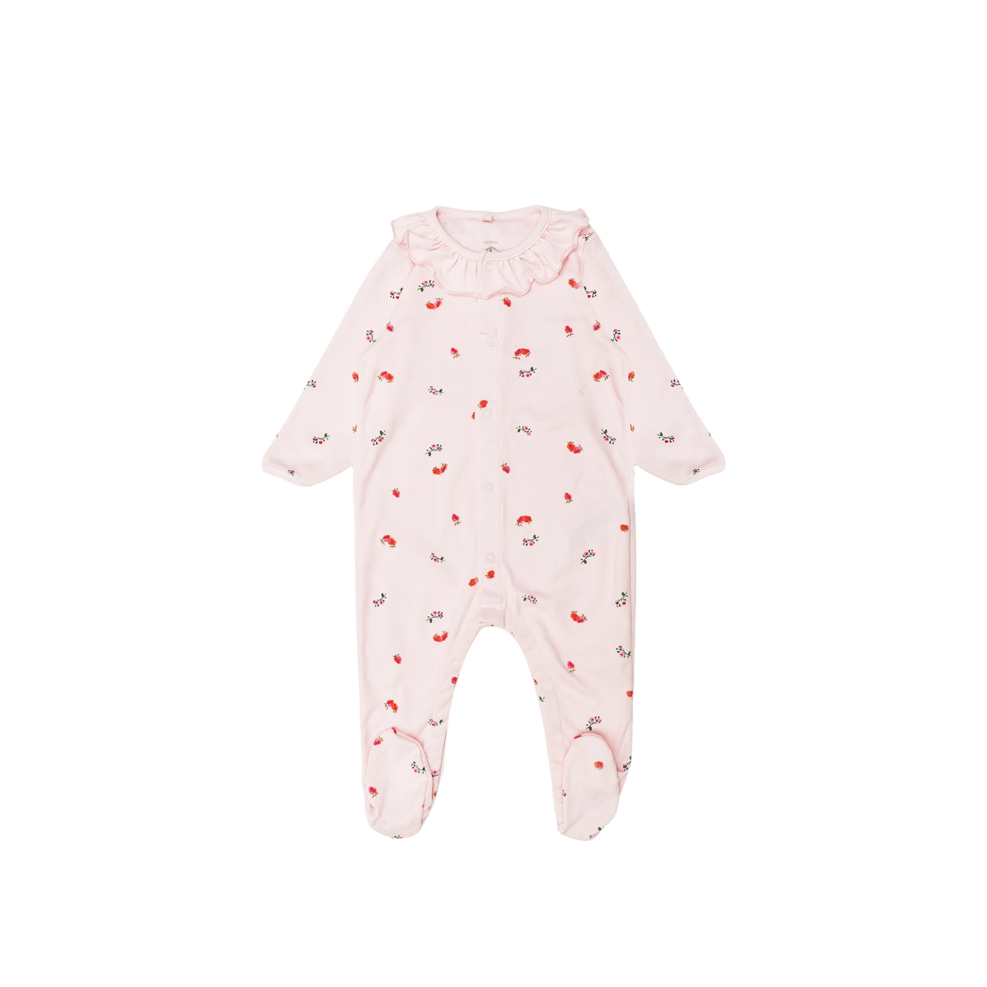 PETIT BATEAU Floral Pyjama Suit Cotton With A Collar