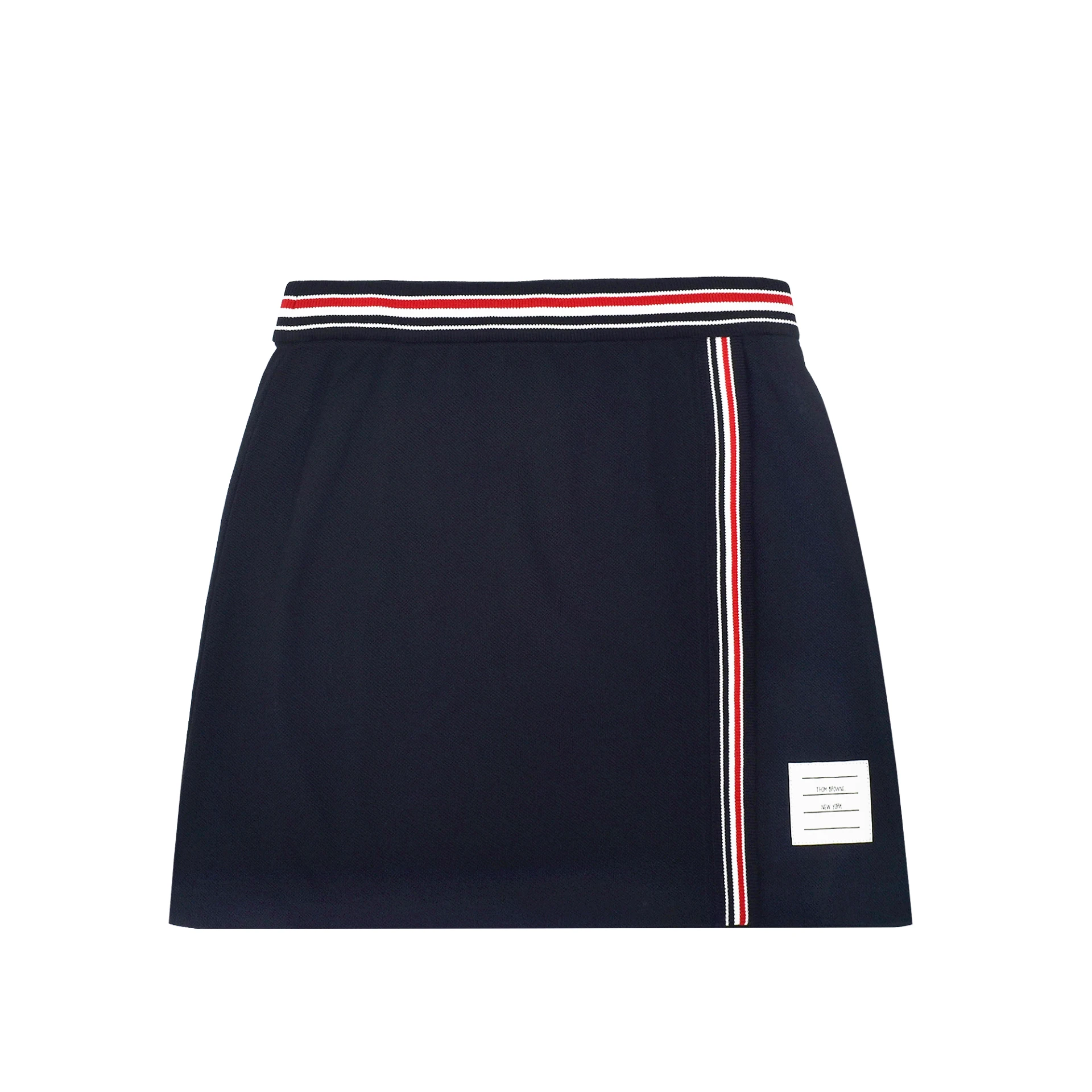 THOM BROWNE Pique Rwb Trim Wrap Skirt